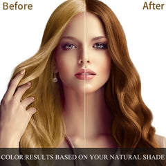 cosmpro gray hair coverage shampoo demonstrates even color from roots to ends