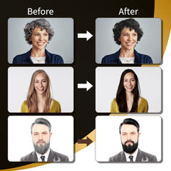 COSMTEK Black Dye Shampoo gray-hair transition shows natural dark shade coverage