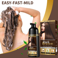 COSMTEK Dark Brown application demonstrates quick color deposit on damp hair