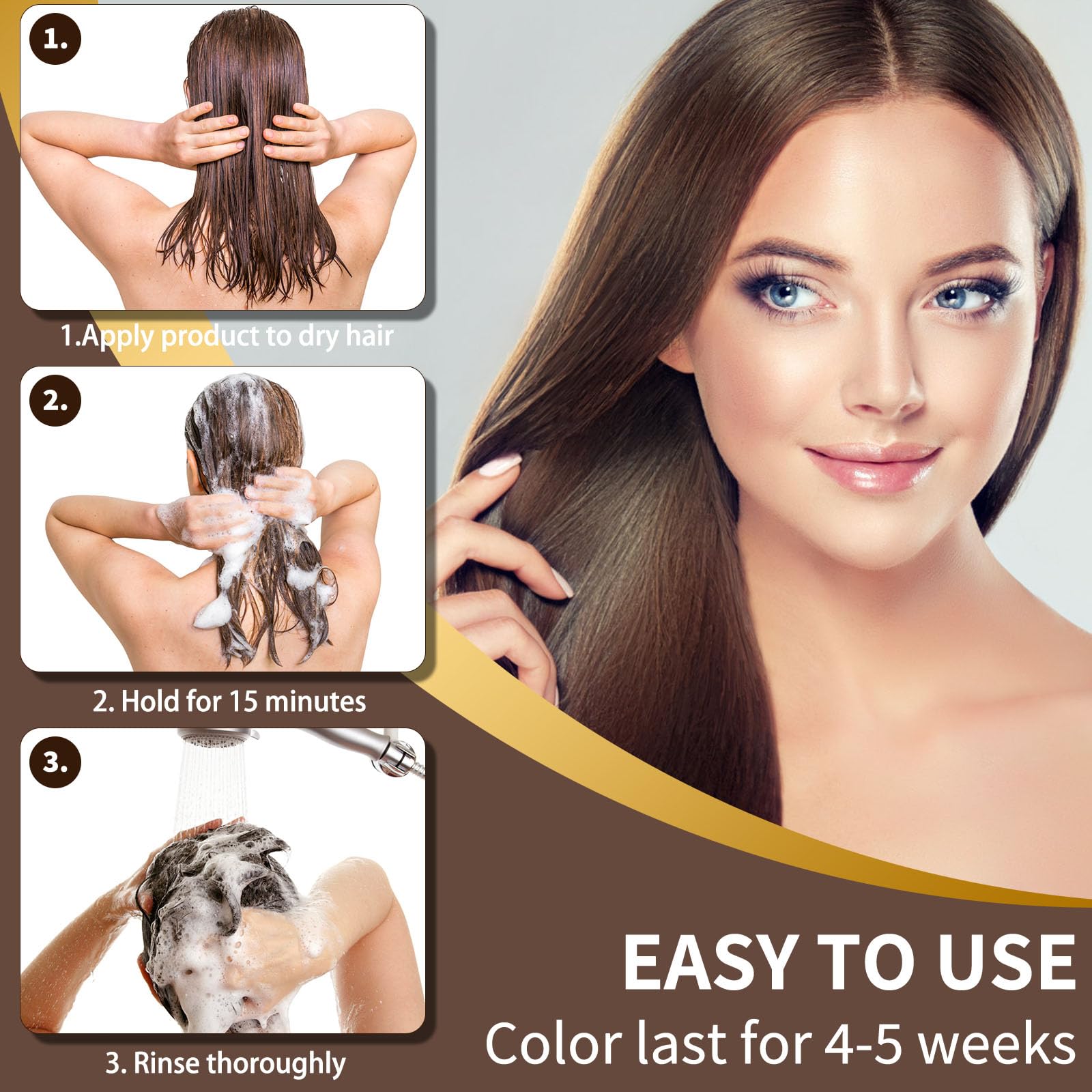 COSMTEK Dark Brown beard usage shows color deposition on facial hair