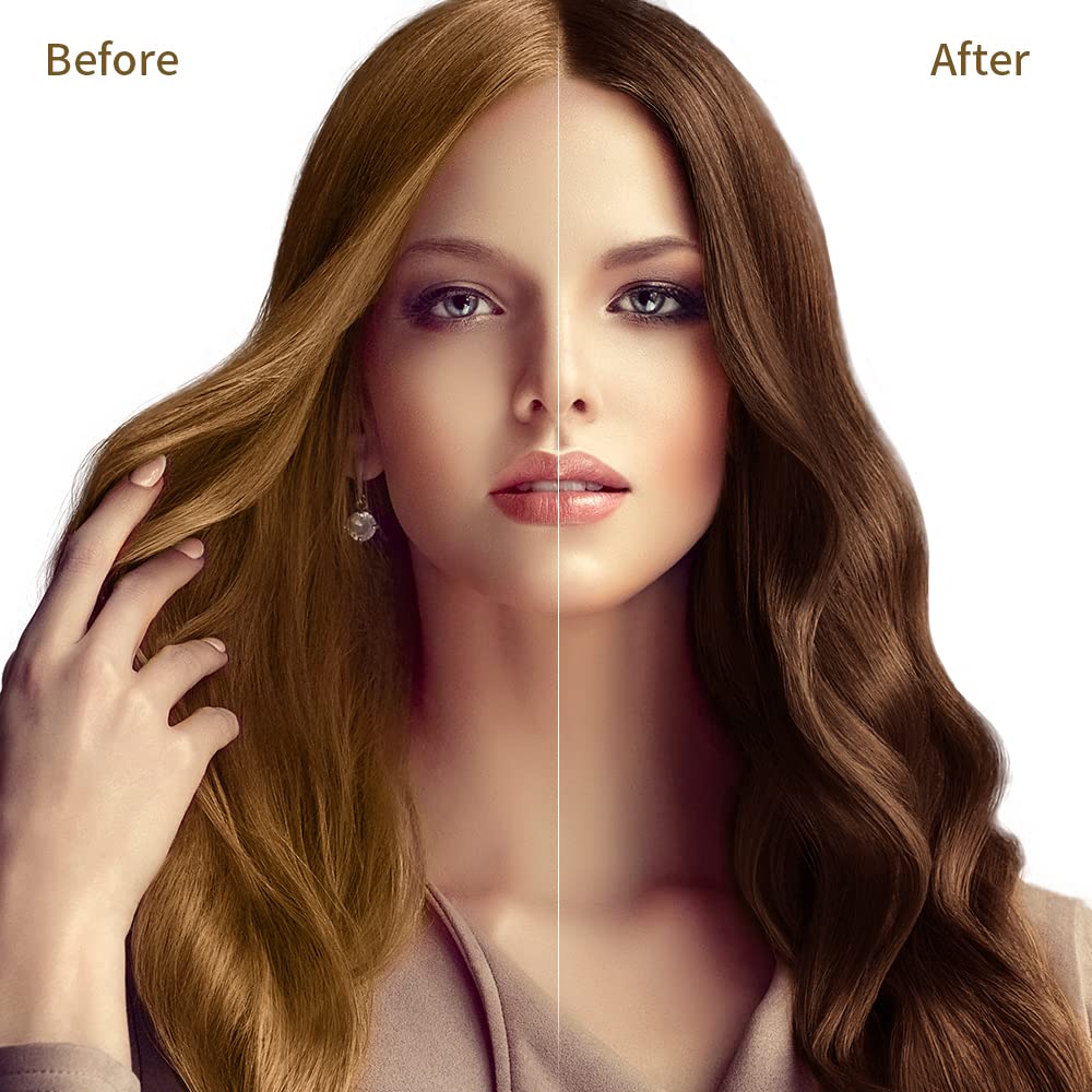 COSMTEK gray hair coverage closeup shows defined color and even tone