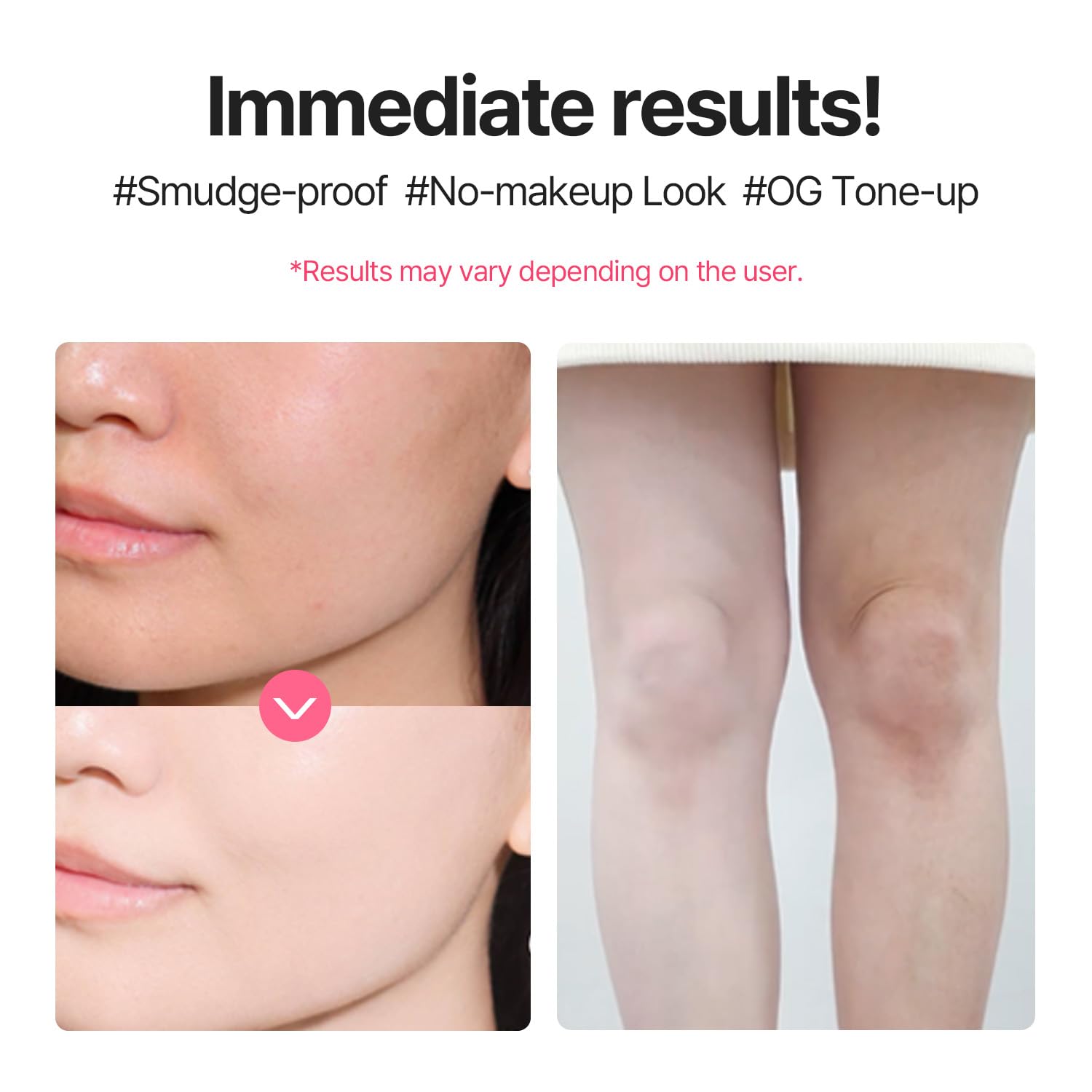 COSNORI W. Dress Tone-up Cream hydration closeup highlights smoothing moisture on the skin