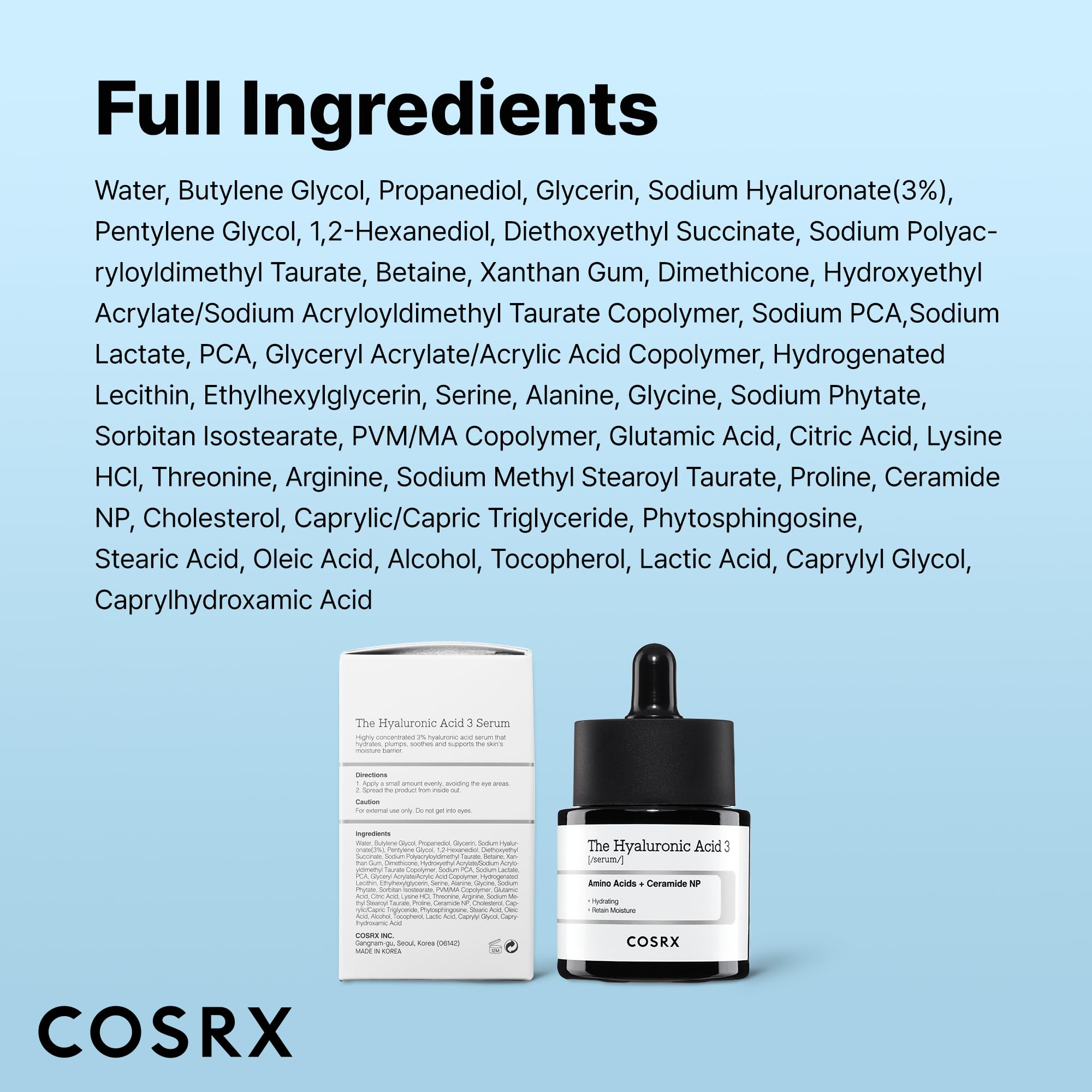 COSRX product display with no artificial fragrance supports clean skincare routines