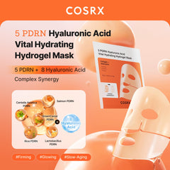 COSRX 5 PDRN Hyaluronic Acid Hydrogel Mask overnight application cools and hydrates for morning glow