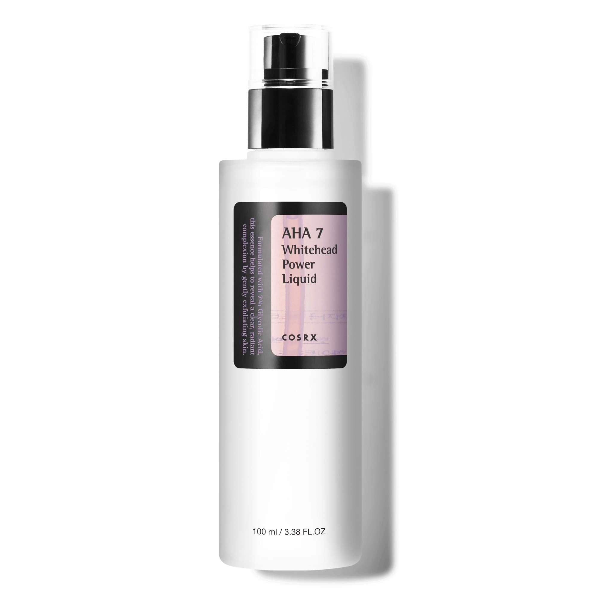 COSRX 7% Glycolic Acid Whitehead Power Liquid bottle for clear, smoother skin.