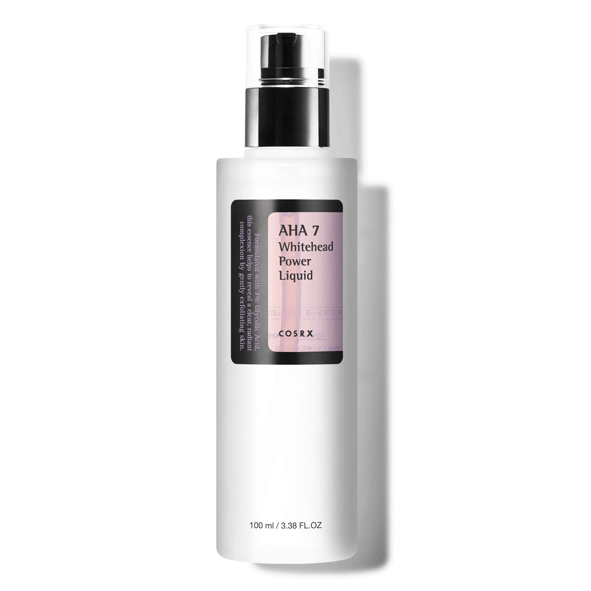 COSRX 7% Glycolic Acid Whitehead Power Liquid bottle for clear, smoother skin.