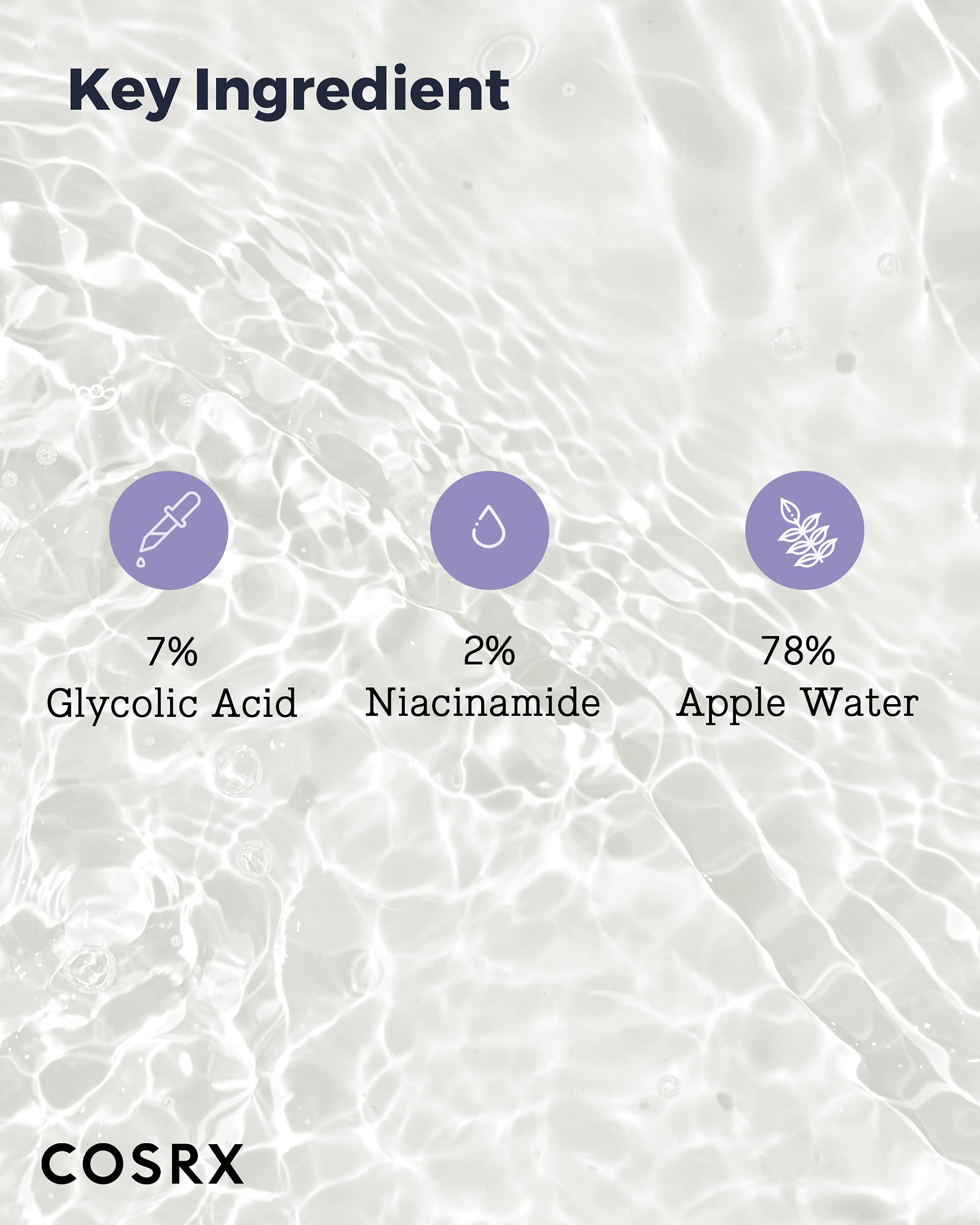 COSRX Whitehead Power Liquid close-up showing potential for pore refinement.