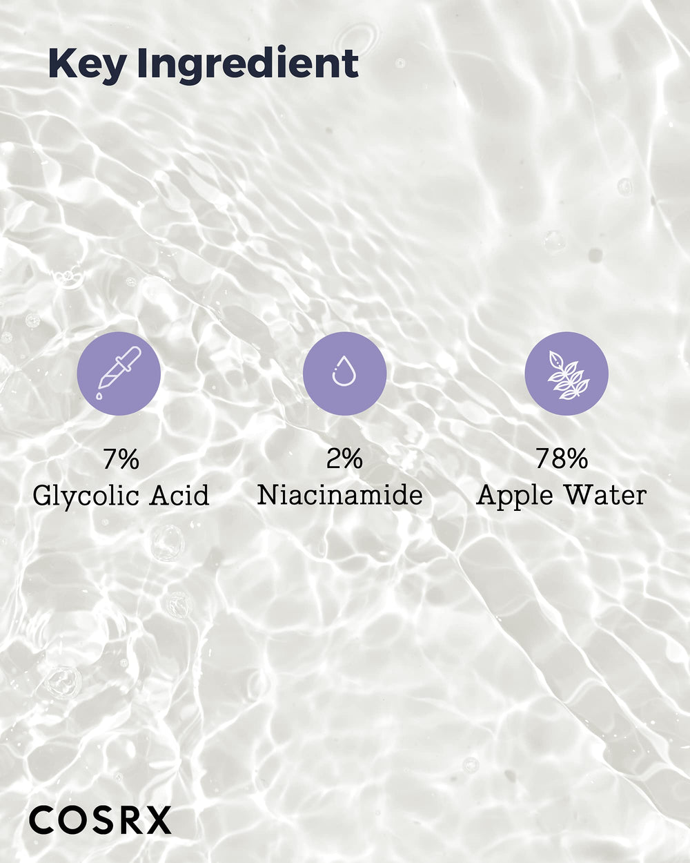 COSRX Whitehead Power Liquid close-up showing potential for pore refinement.