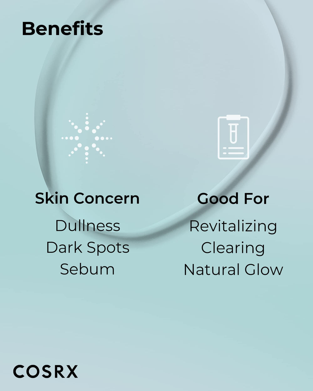 Texture swatch shows smooth, non-irritating formula of COSRX ABC Daily Toner.