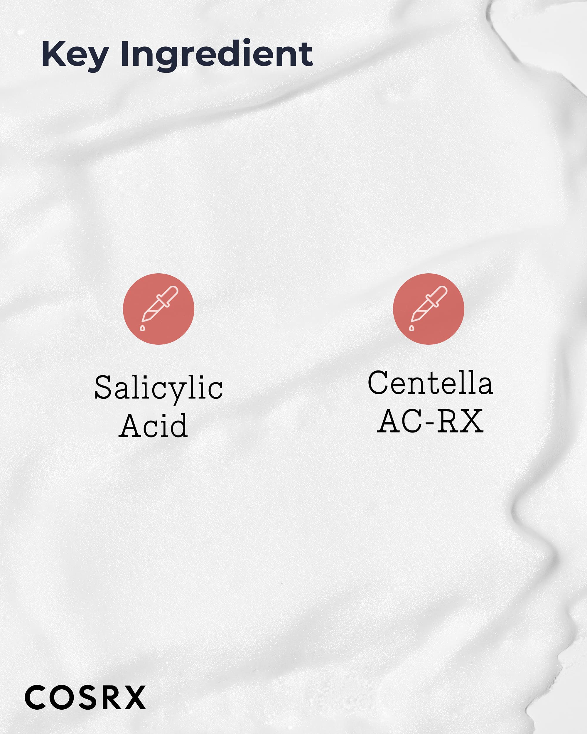 COSRX AC Collection Calming Foam Cleanser foam-closeup highlights rich lather for effective cleansing