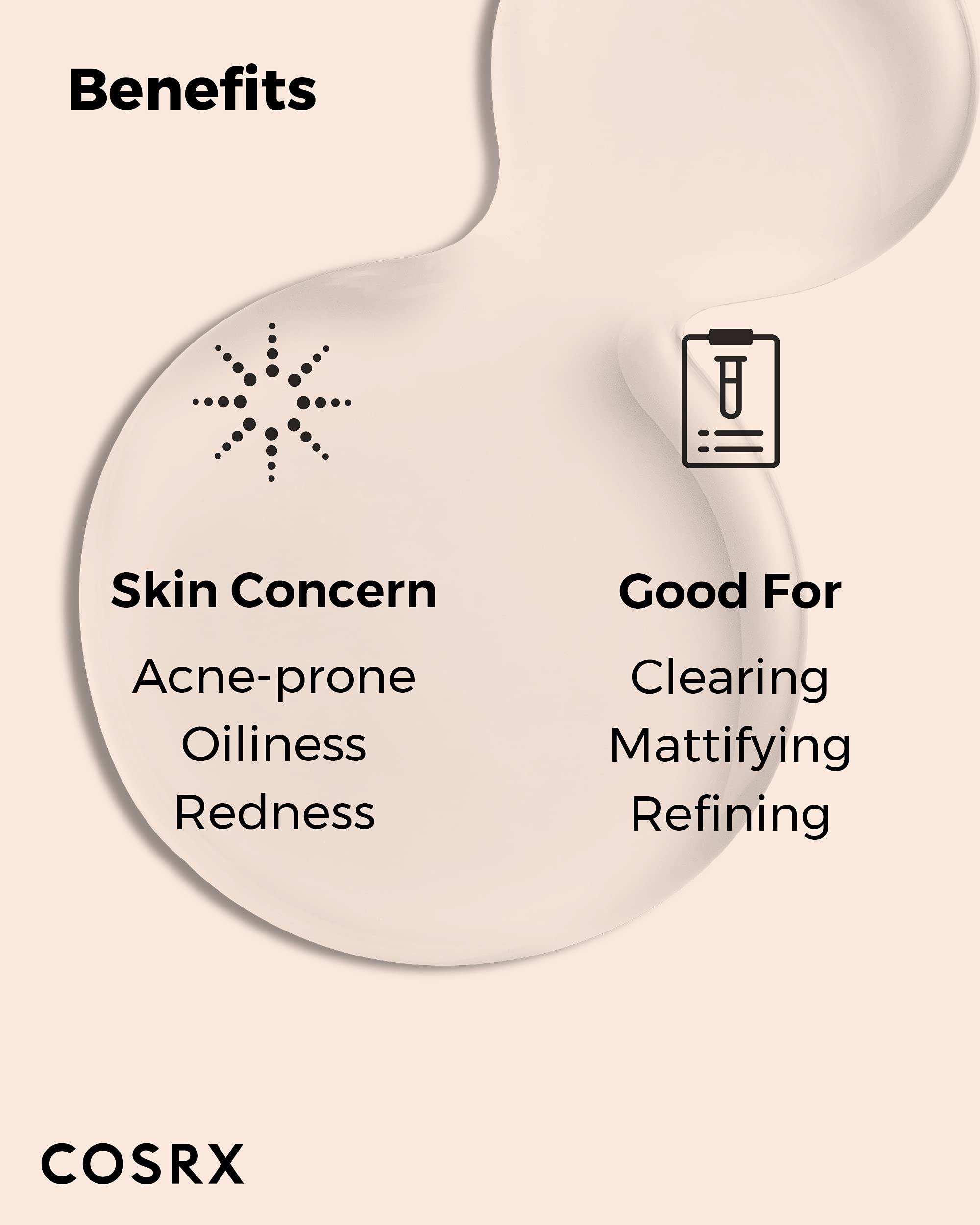 COSRX AC Collection Intensive Liquid clarity shot suggests potential skin refinement over time.