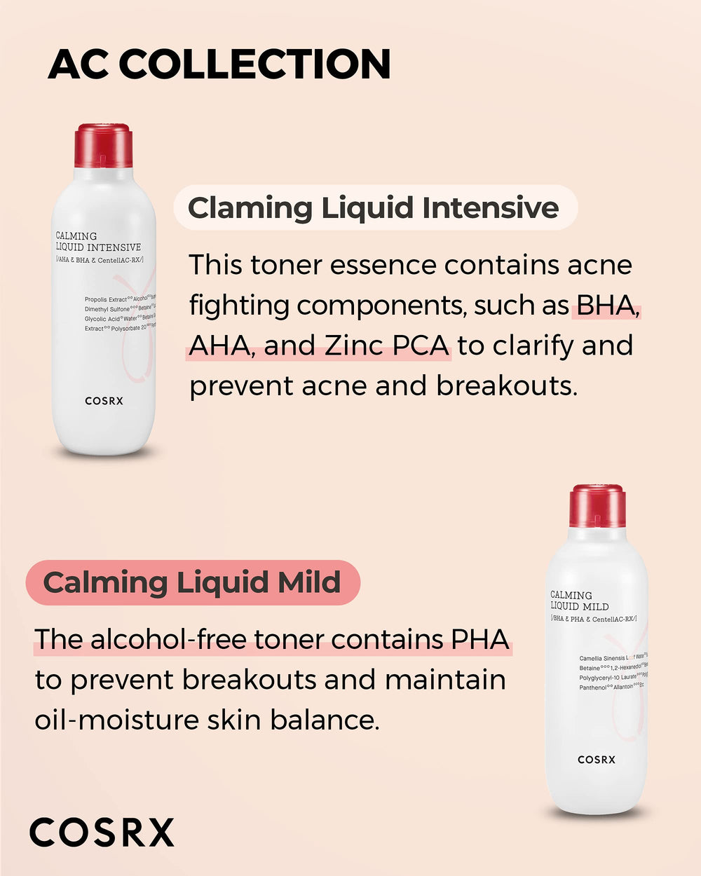 COSRX AC Collection Intensive Liquid texture closeup captures refreshing toner feel.