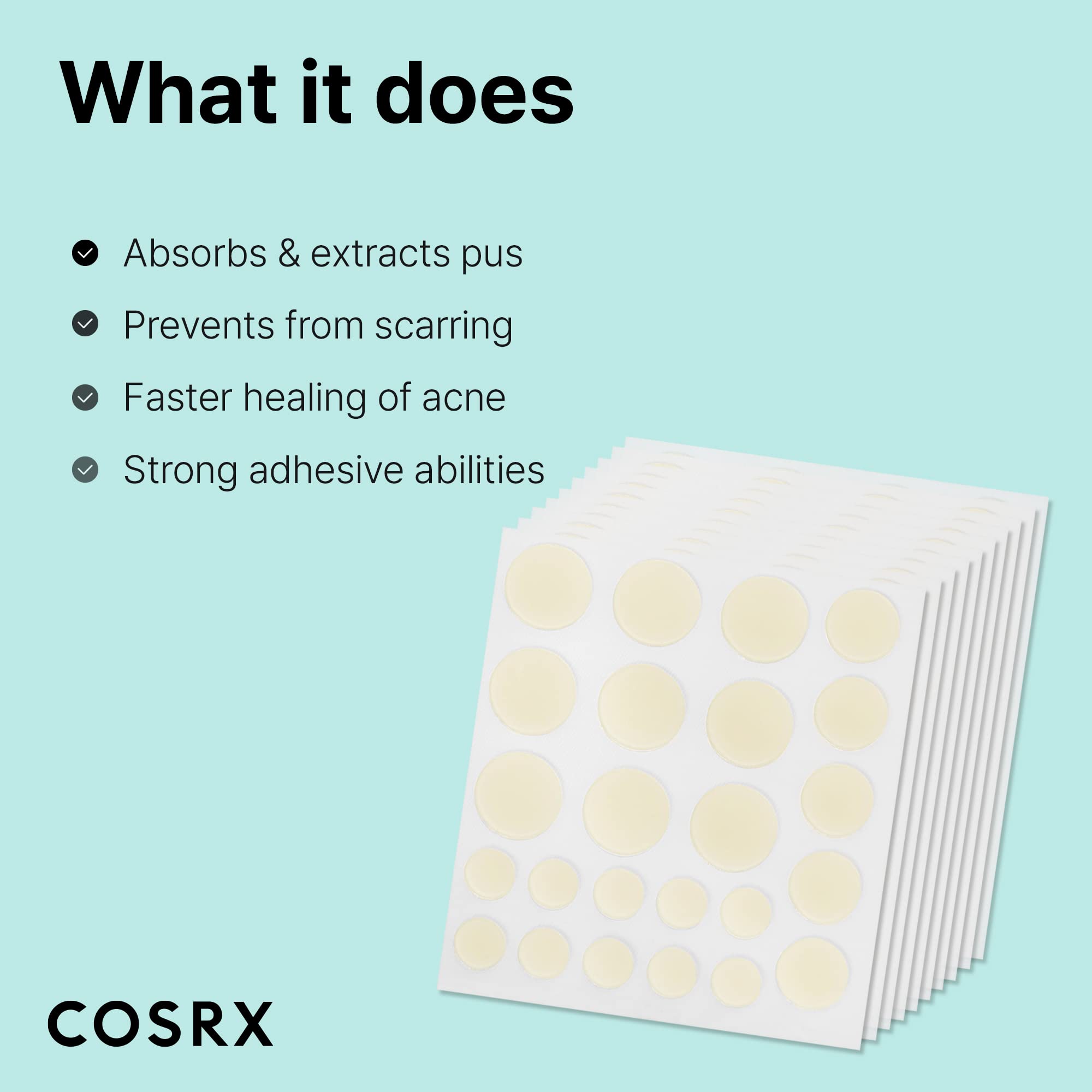 COSRX Acne Pimple Patch applied on body blemish for on-the-go protection