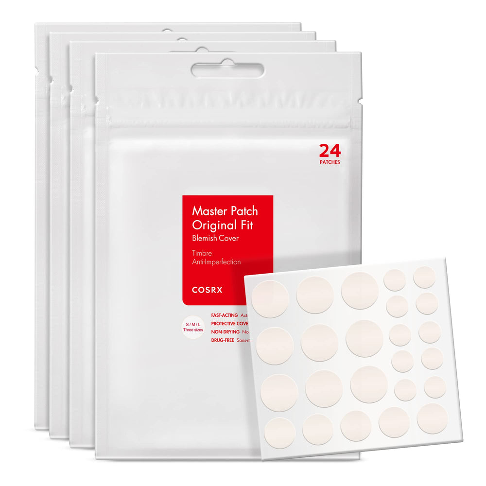 COSRX Acne Pimple Patch original pack showing discreet blemish coverage.