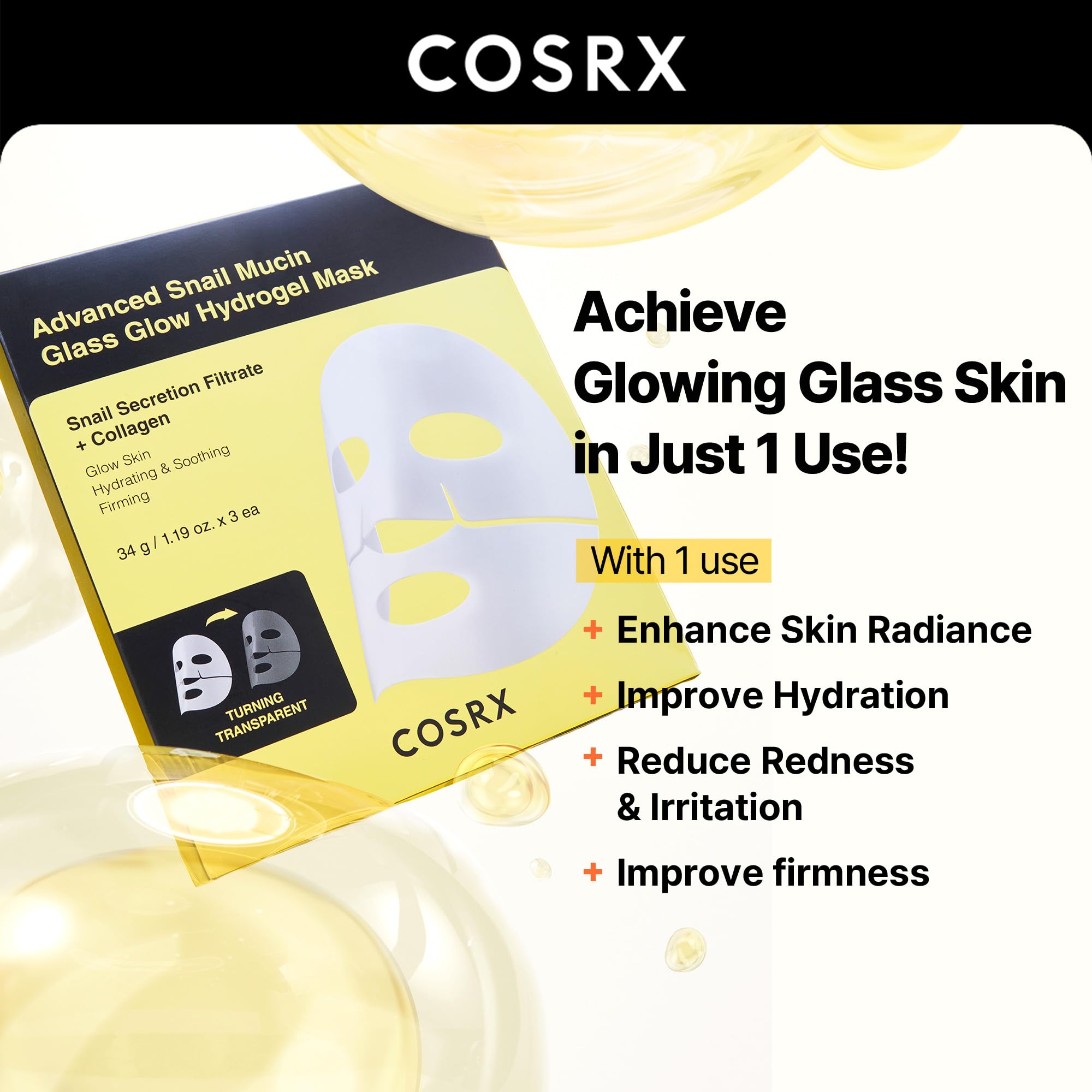COSRX Adenosine and low molecular collagen for smoother, firmer-feeling skin