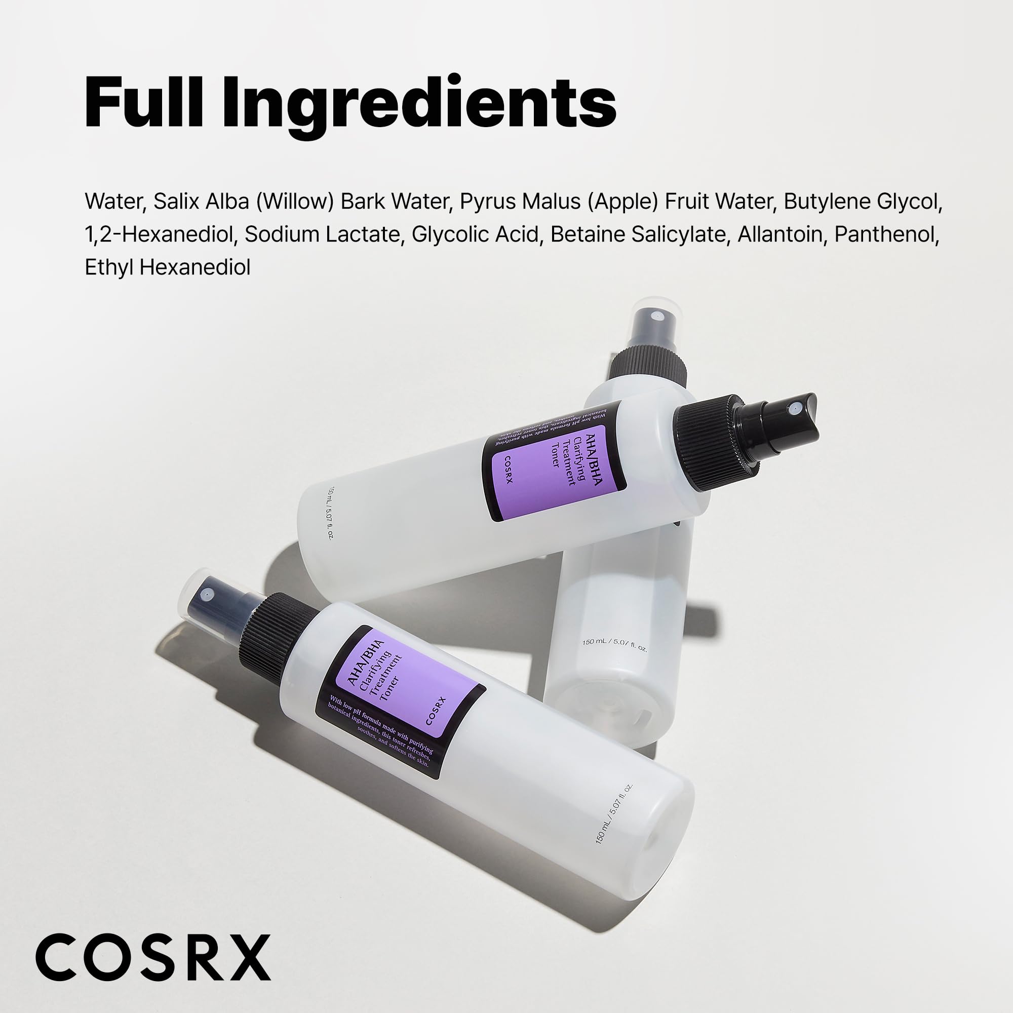 COSRX AHA/BHA Treatment Toner travel-pack image highlights portable exfoliation.
