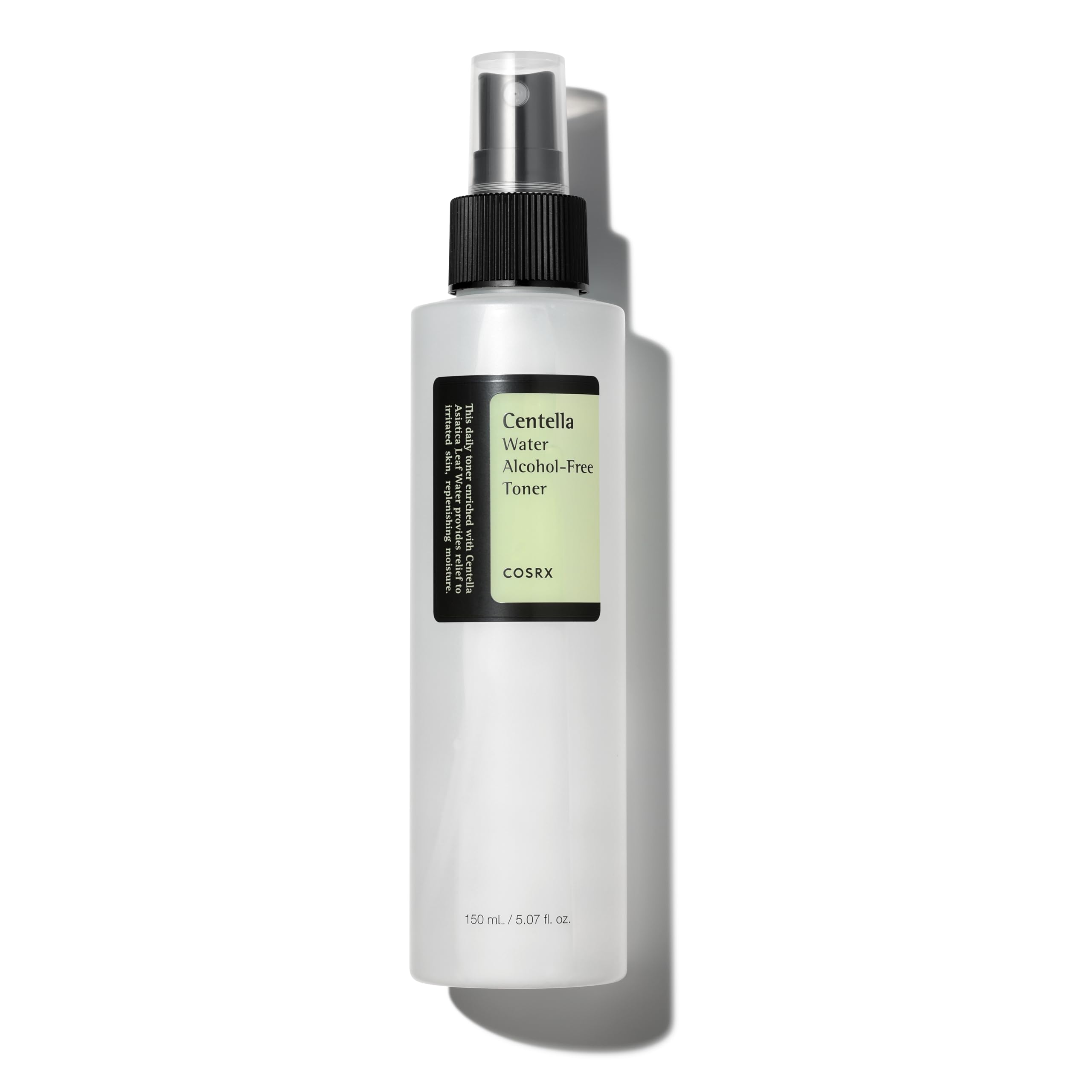 COSRX Alcohol-Free Cica Toner spray bottle for hydrating, calming sensitive skin