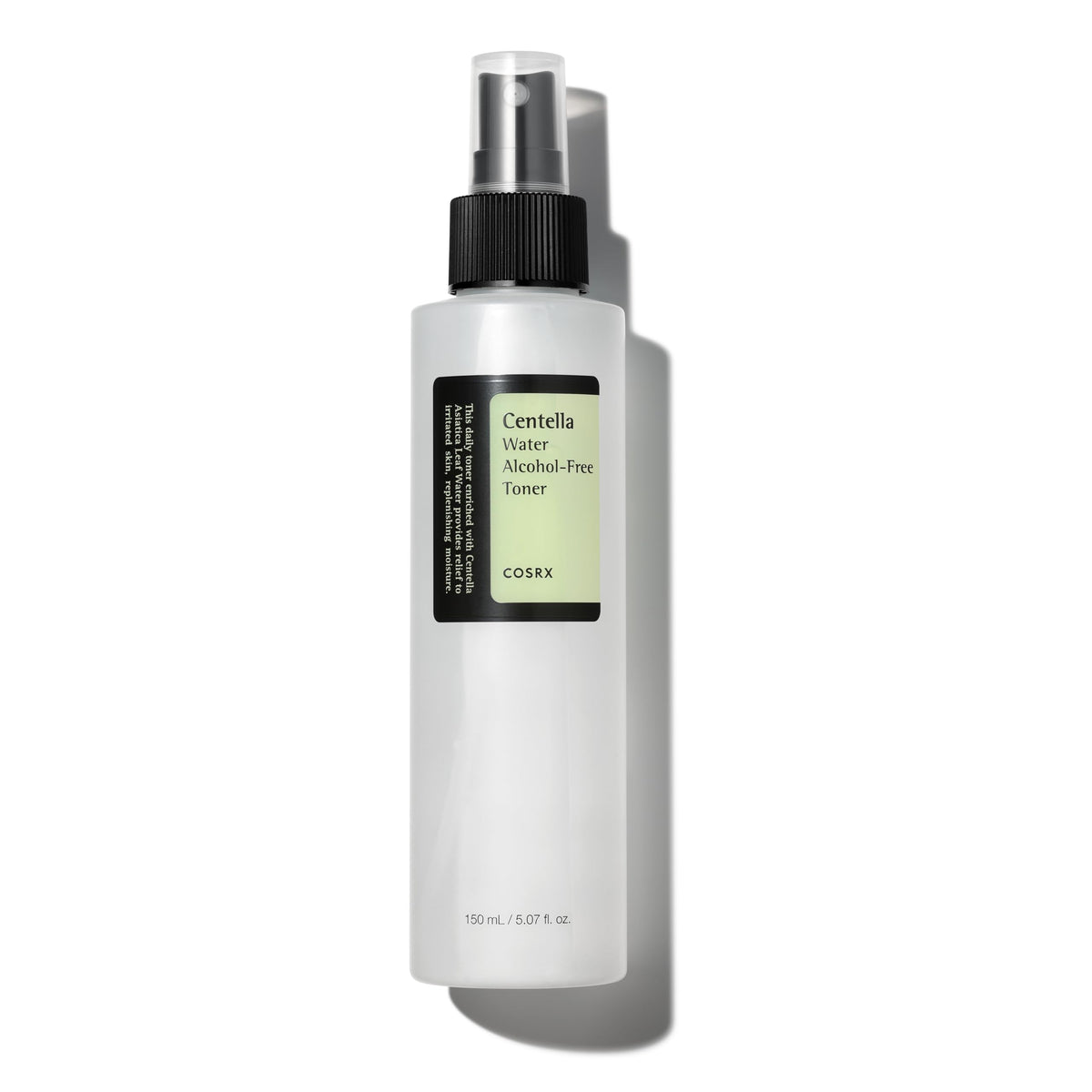 COSRX Alcohol-Free Cica Toner spray bottle for hydrating, calming sensitive skin