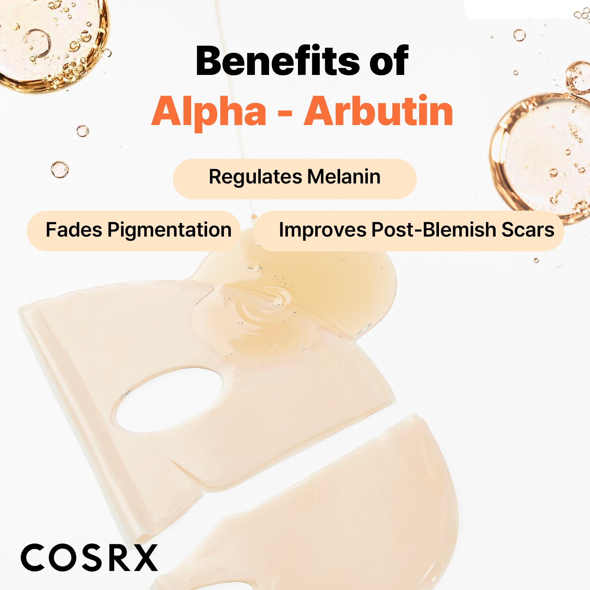 COSRX Alpha-Arbutin overnight-use concept shows convenient night routine