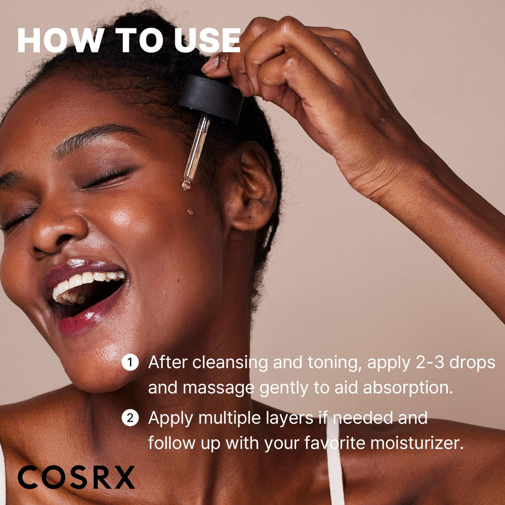 COSRX discoloration-focused serum before-after visuals suggest potential tone improvements.