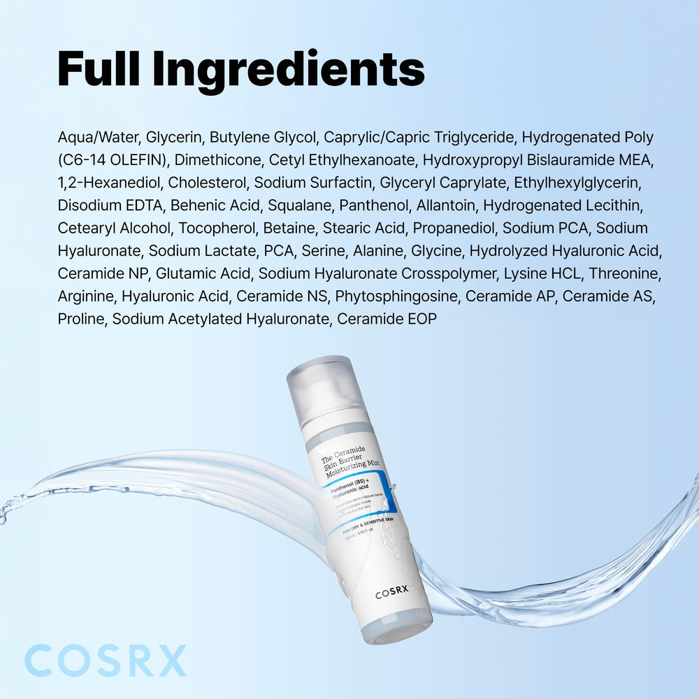 COSRX Barrier Cream Face Mist on-the-go in a compact travel size.