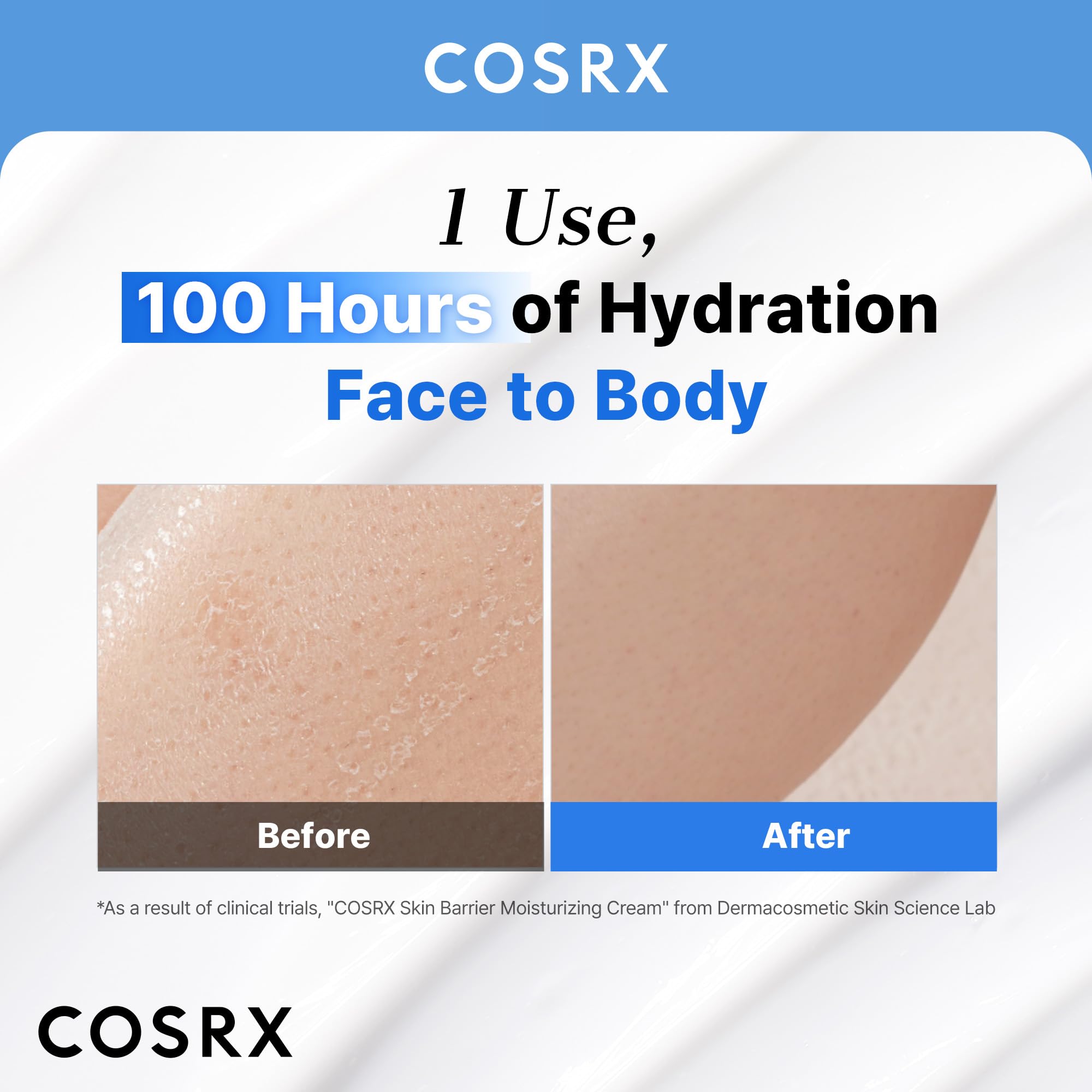 COSRX Barrier Moisturizing Cream body application, head-to-toe moisturization