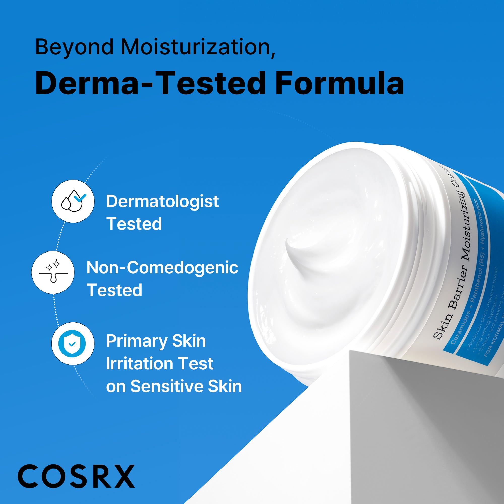 COSRX Barrier Moisturizing Cream unscented packaging for sensitive skin