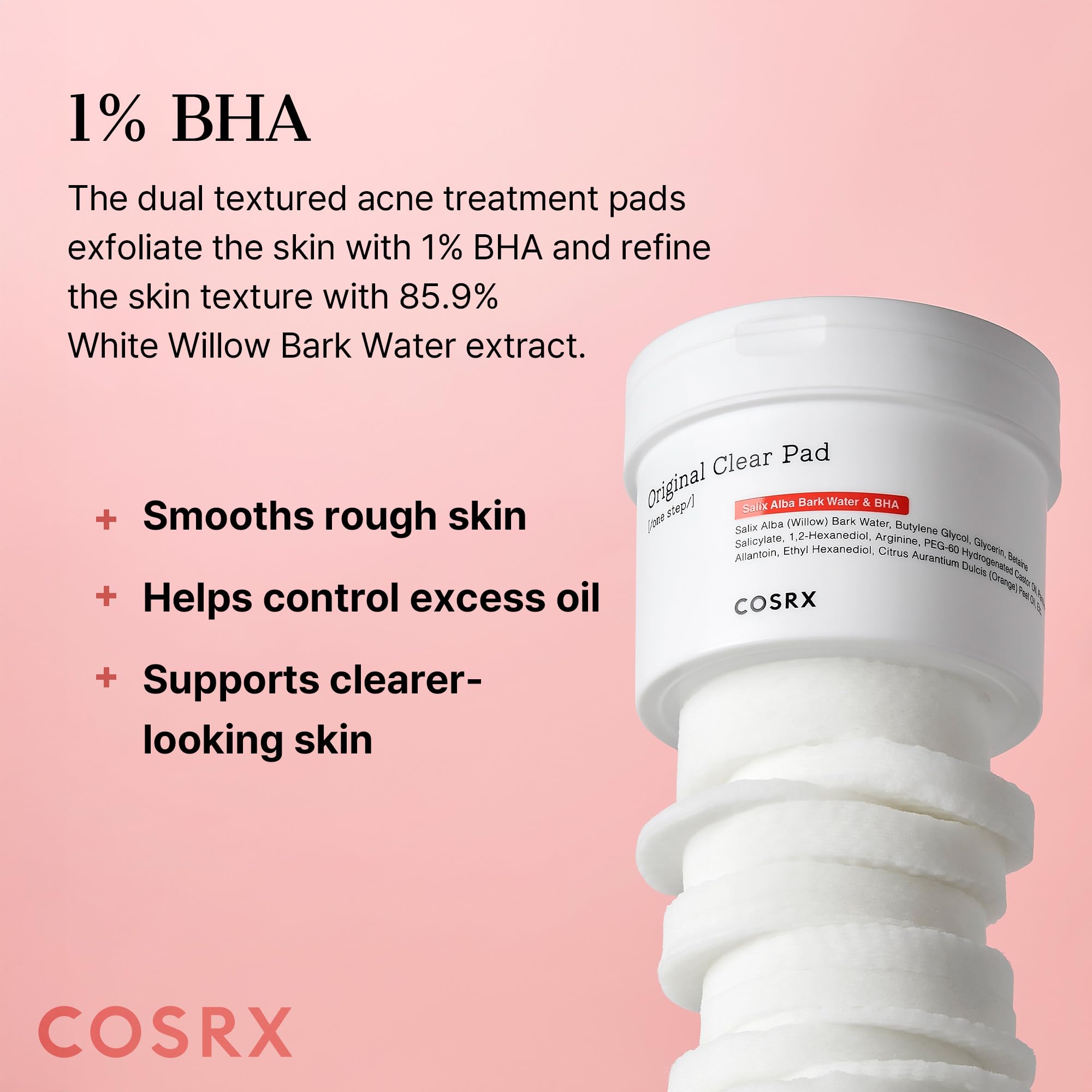COSRX BHA Toner Pads soft side ready to tone and moisturize