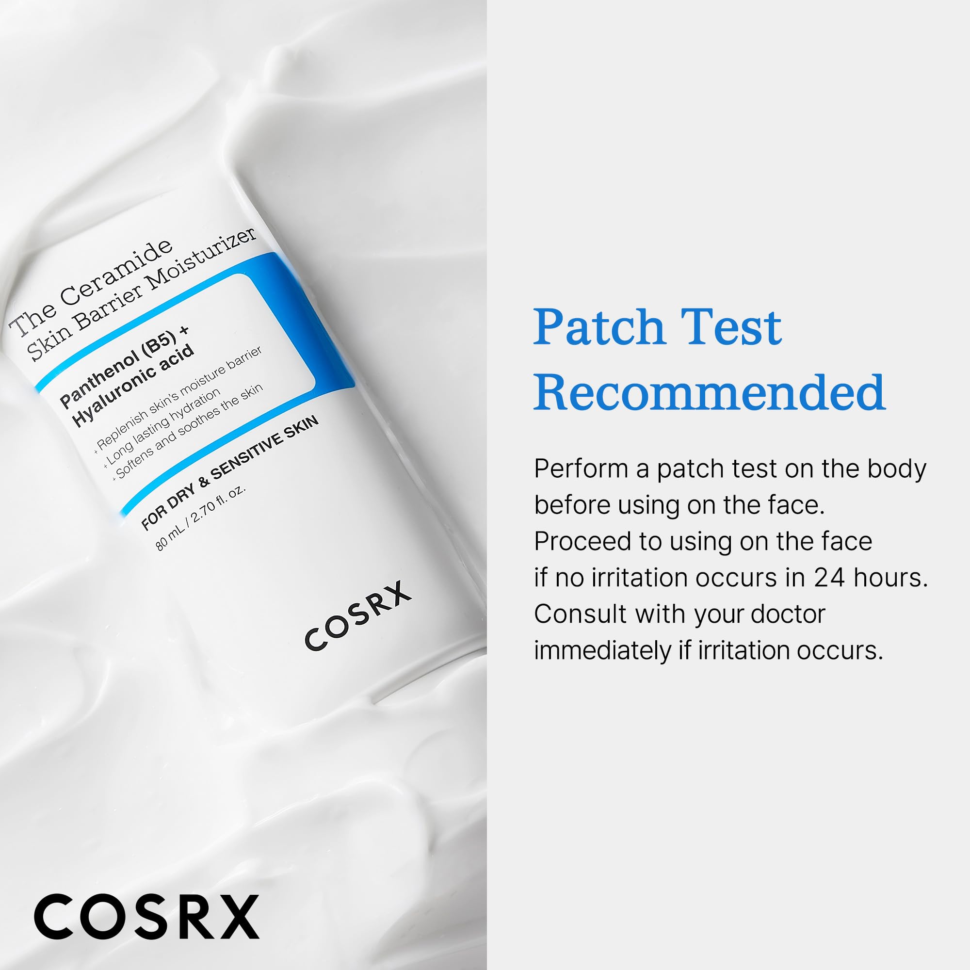 All-skin-types friendly packaging emphasizing dermatologist-tested brand trust.