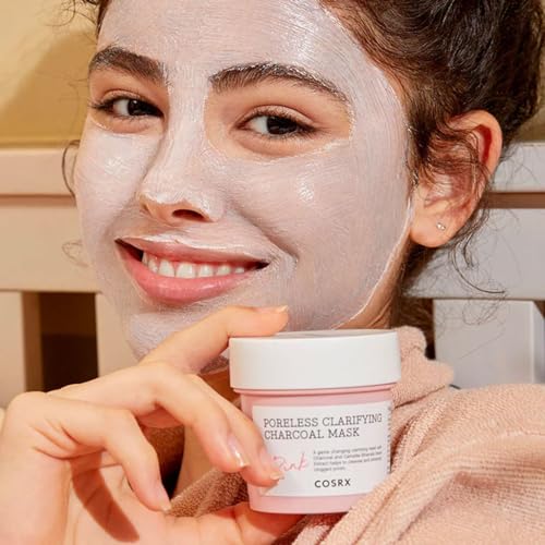 COSRX mask color changes from pink to gray to white during use, signaling progress.
