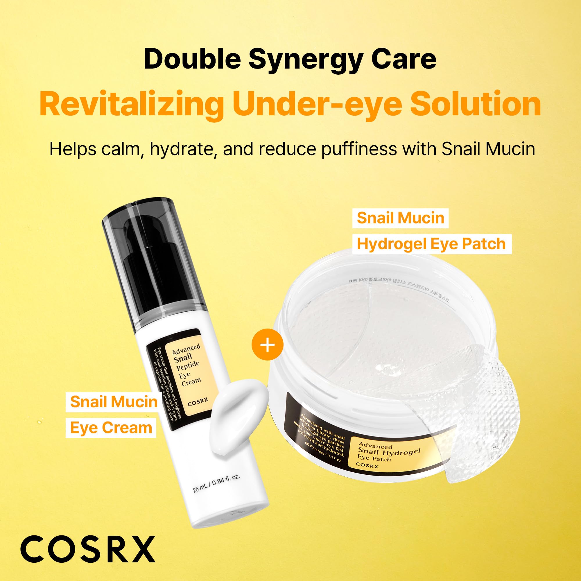 COSRX Advanced Snail eye patch cooling effect for refreshed morning look.