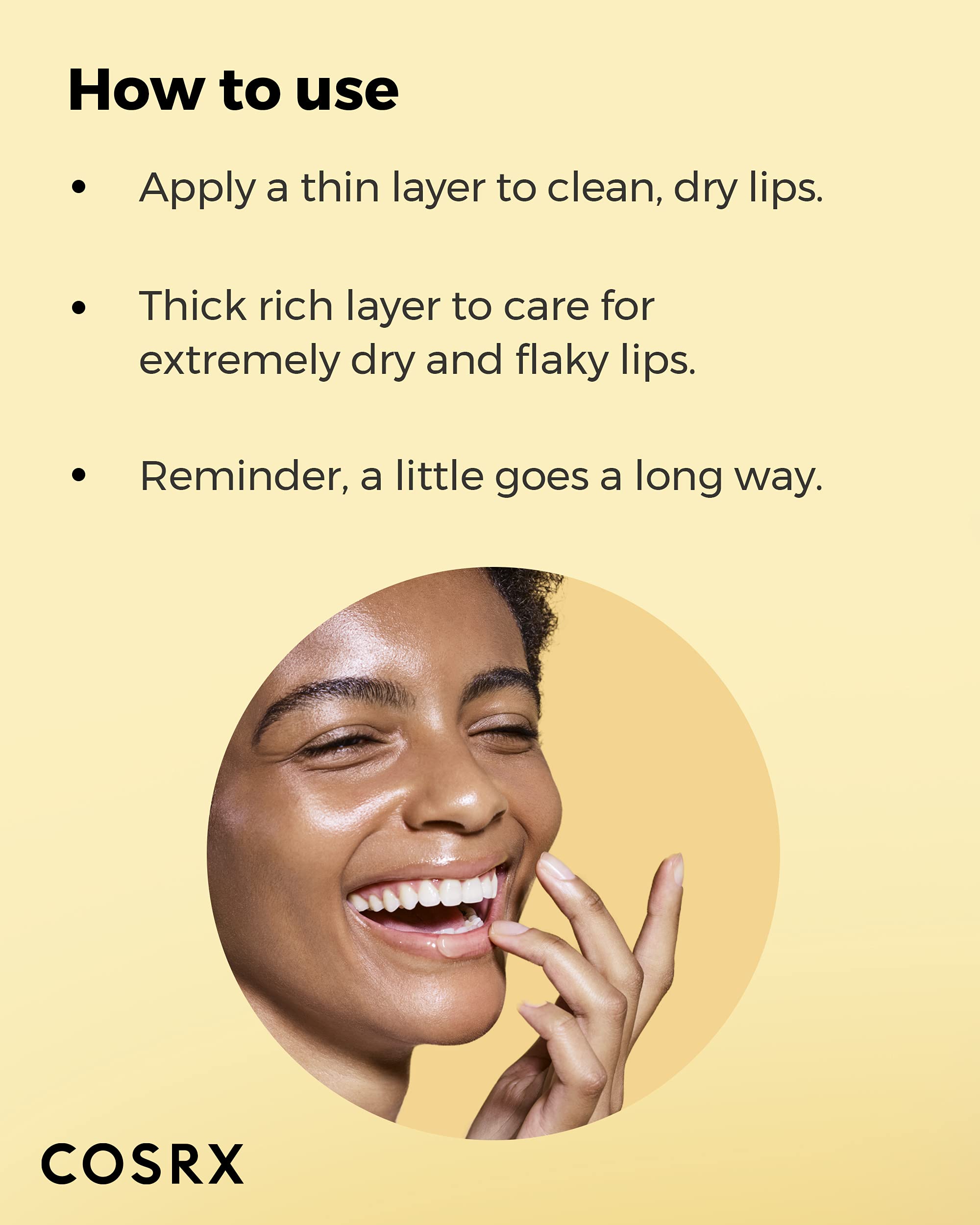 COSRX dermatologist-tested formulation designed for sensitive lips