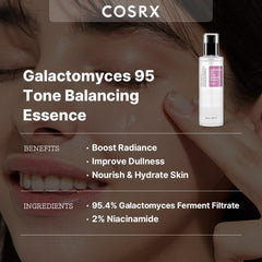 COSRX Galactomyces 95 Toner label close-up highlighting ferment filtrate