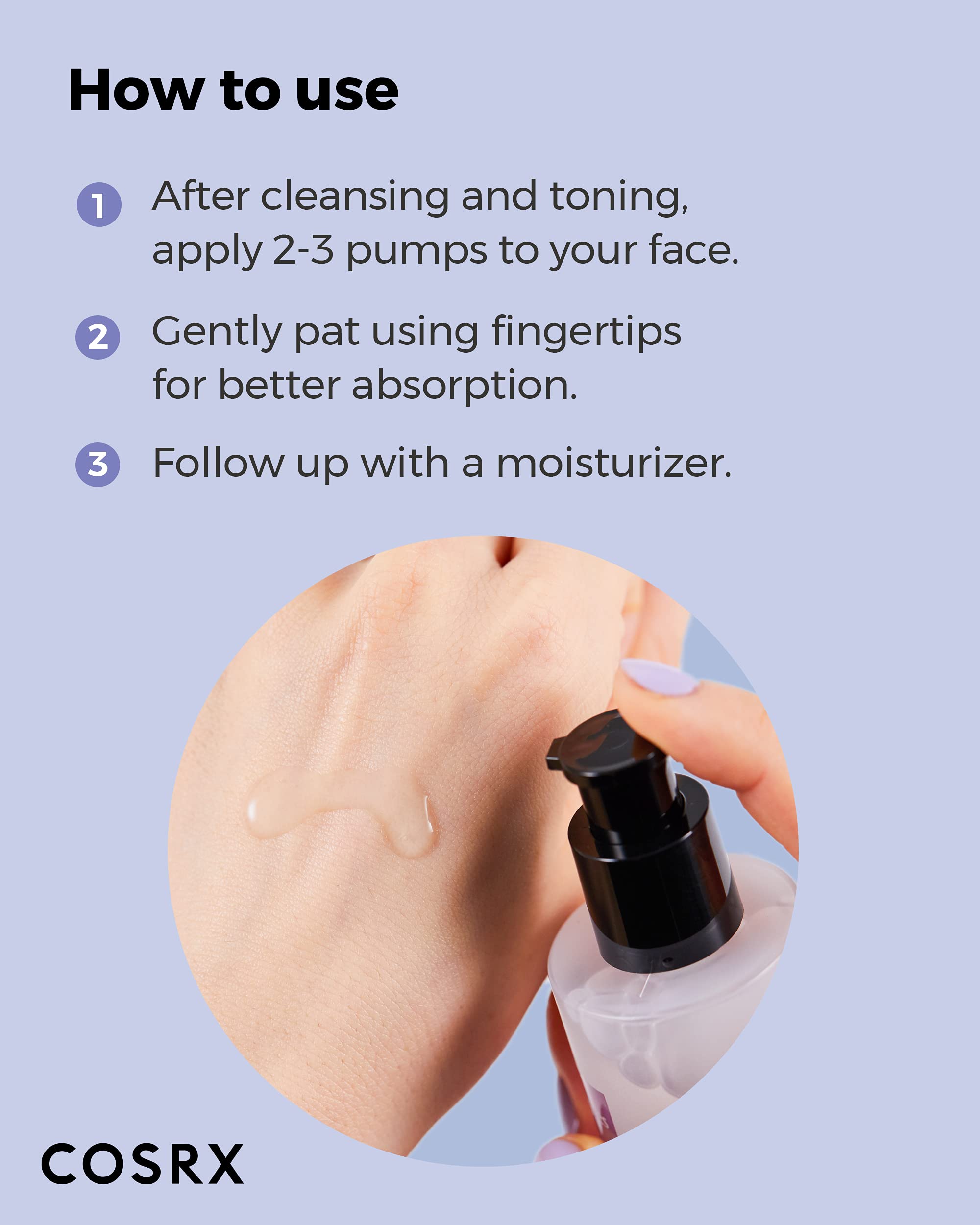 COSRX Toner on damp skin creating dewy glow