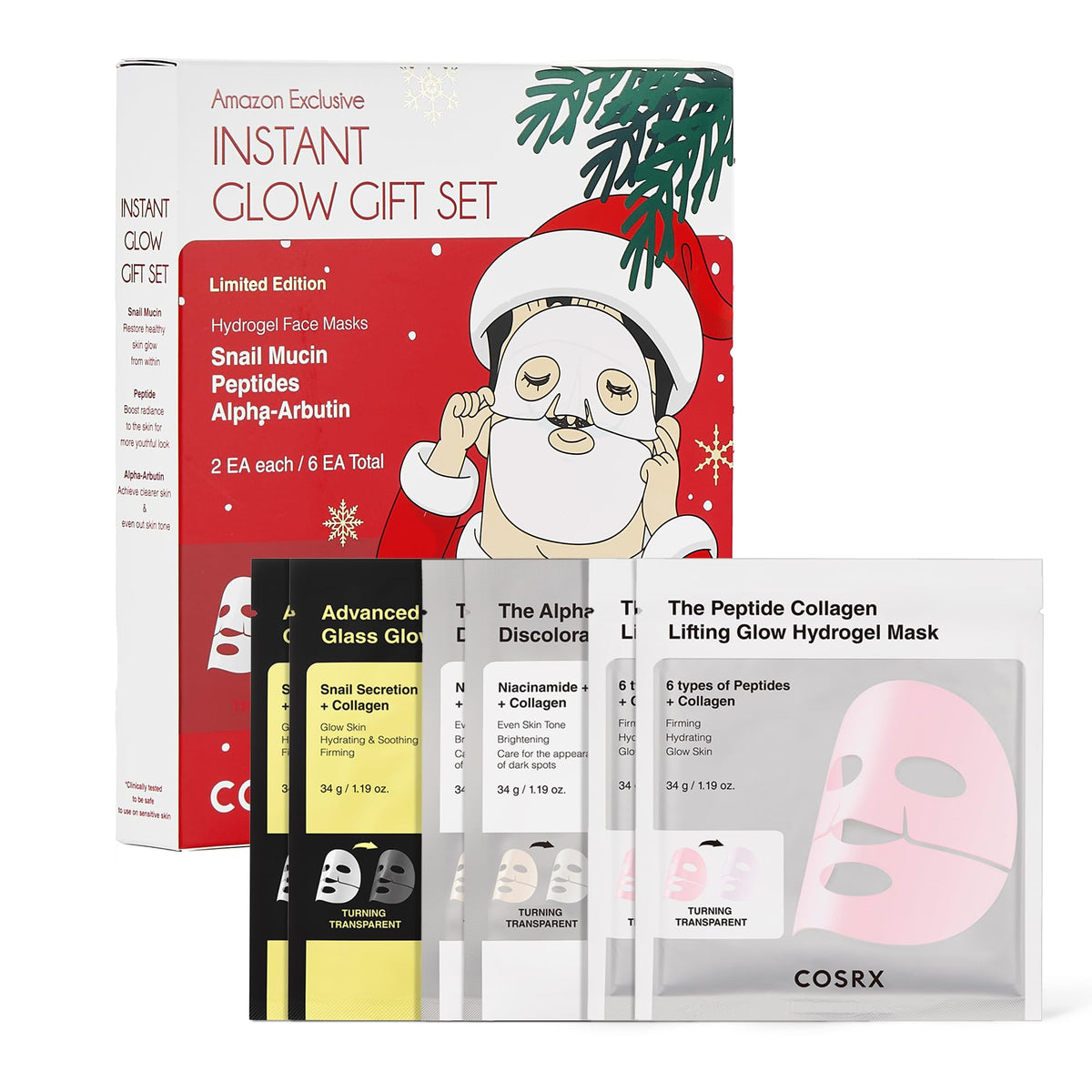 COSRX Glow-Boosting Gift Set packaging showcases radiant holiday skincare gifting potential