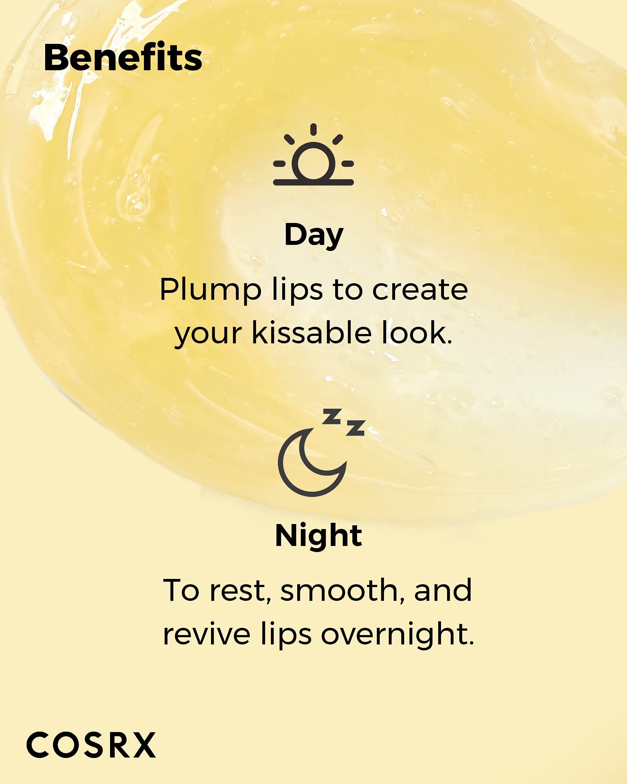 COSRX Honey Complex illustration highlights nourishing overnight benefits
