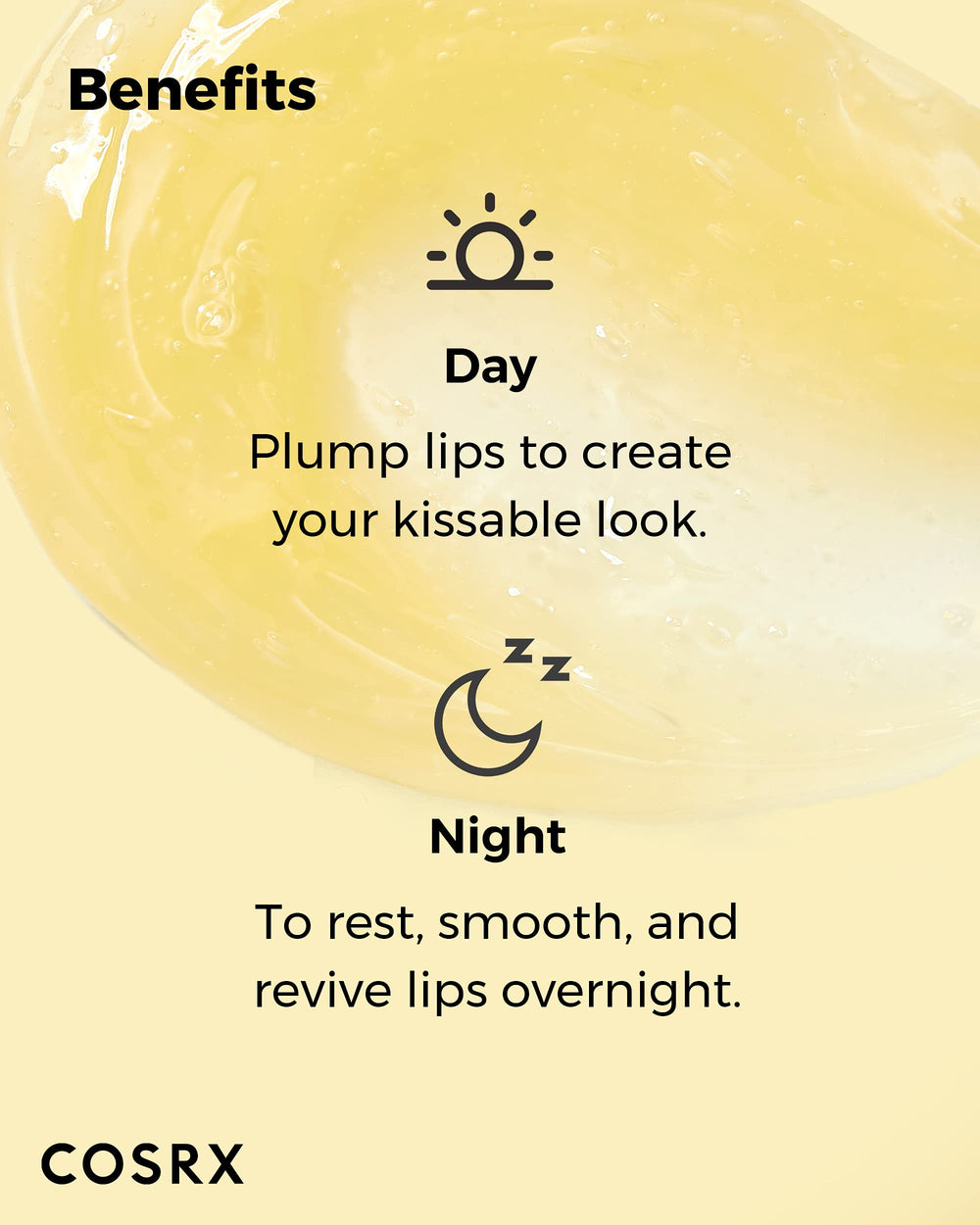 COSRX Honey Complex illustration highlights nourishing overnight benefits