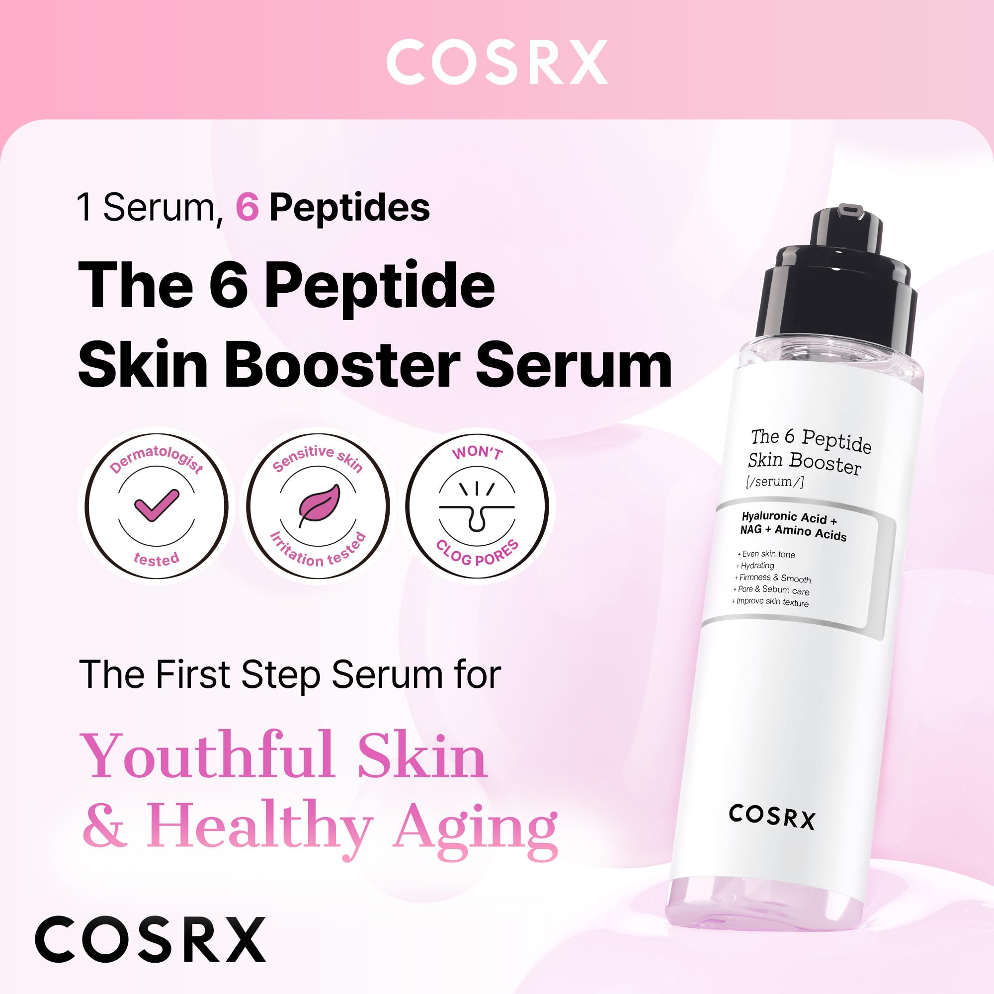 COSRX hyaluronic acid hydration shot for plump, refreshed skin.