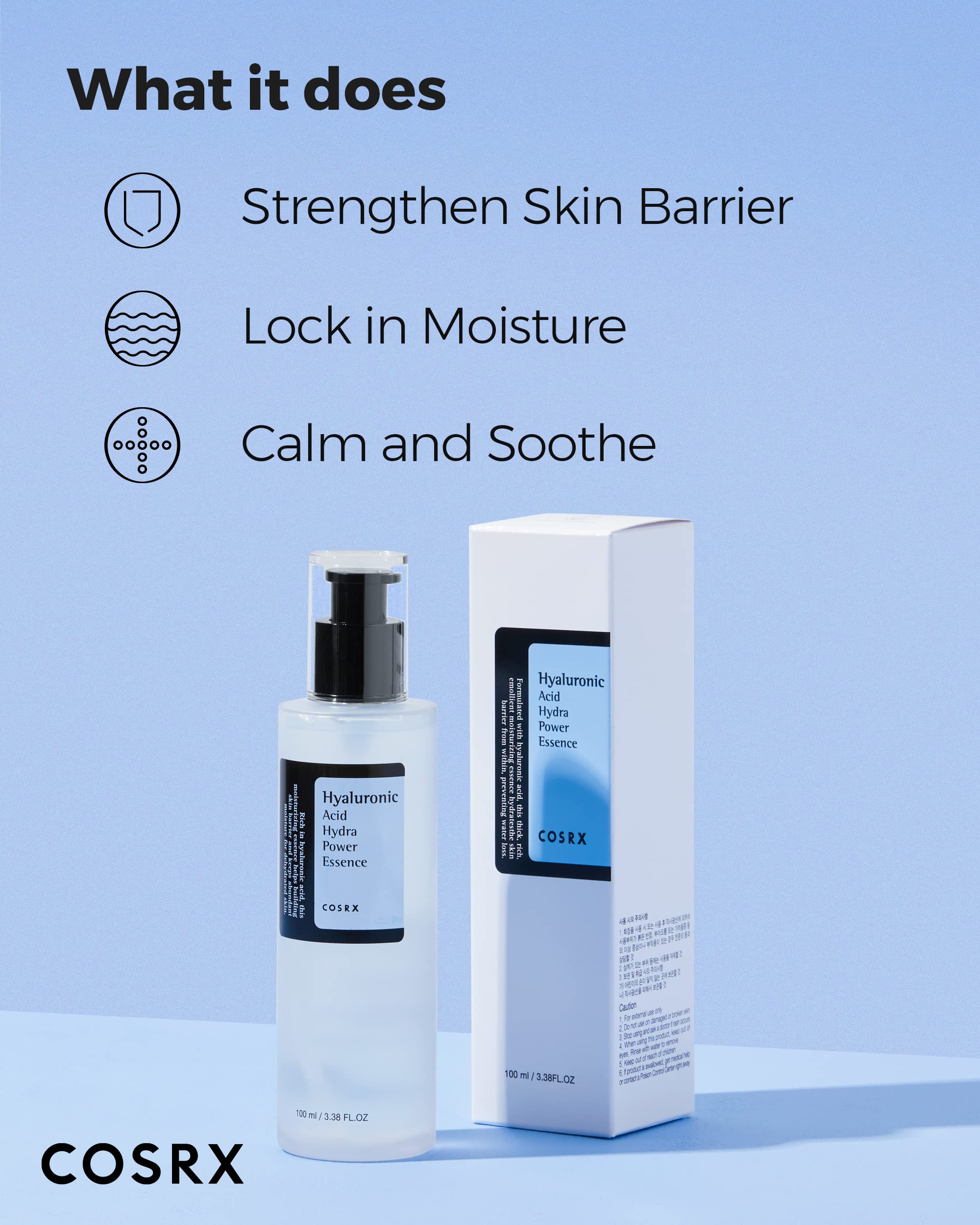 COSRX Hyaluronic Acid Toner packaging flatlay with clean beauty essentials