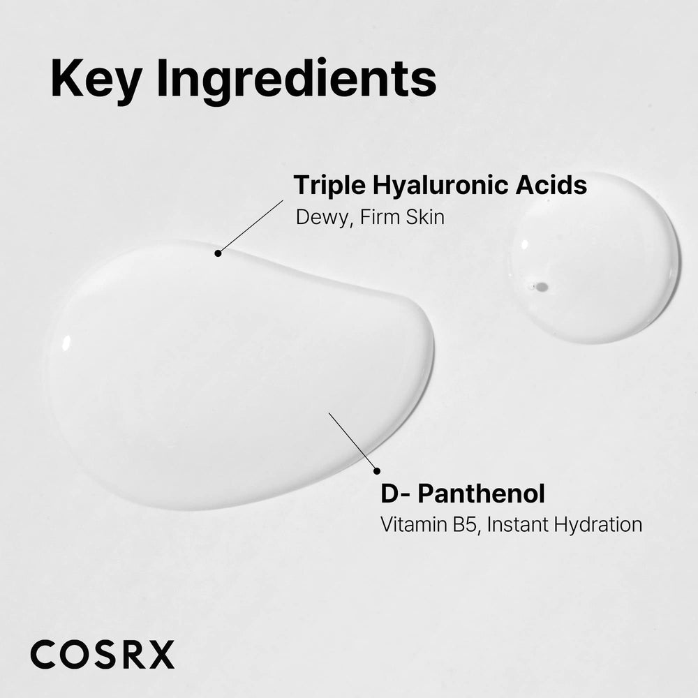 COSRX Hydrium packaging box highlights gentle dermatologist tested cruelty-free formulation
