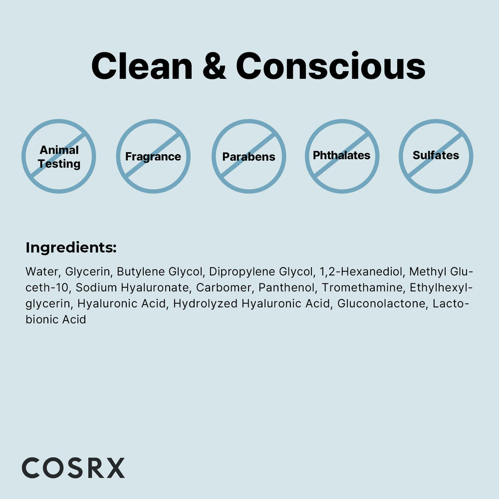 COSRX Hydrium applies easily for daily layering with serums and moisturizers
