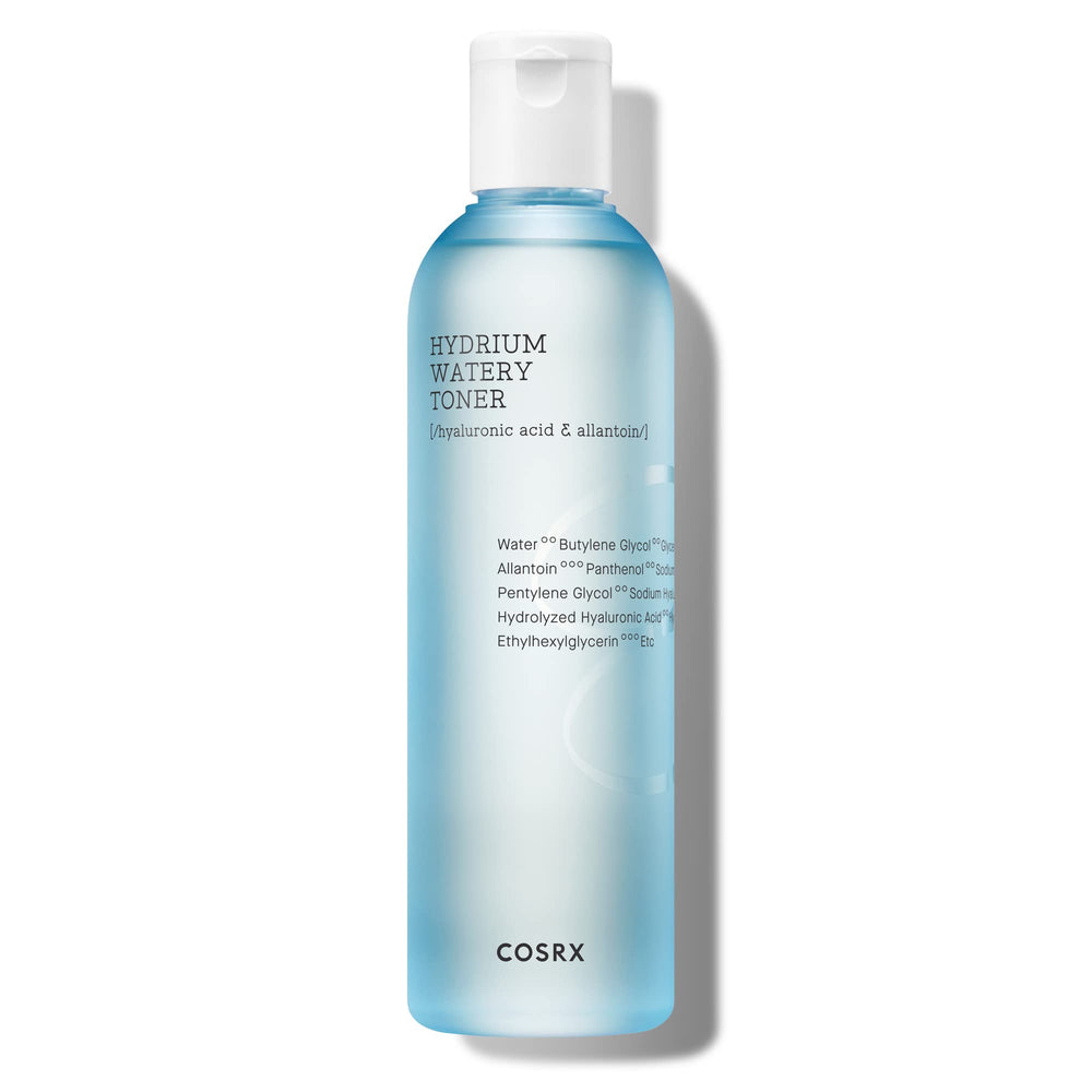 COSRX Hydrium Watery Toner bottle—hydration for refreshed, balanced skin