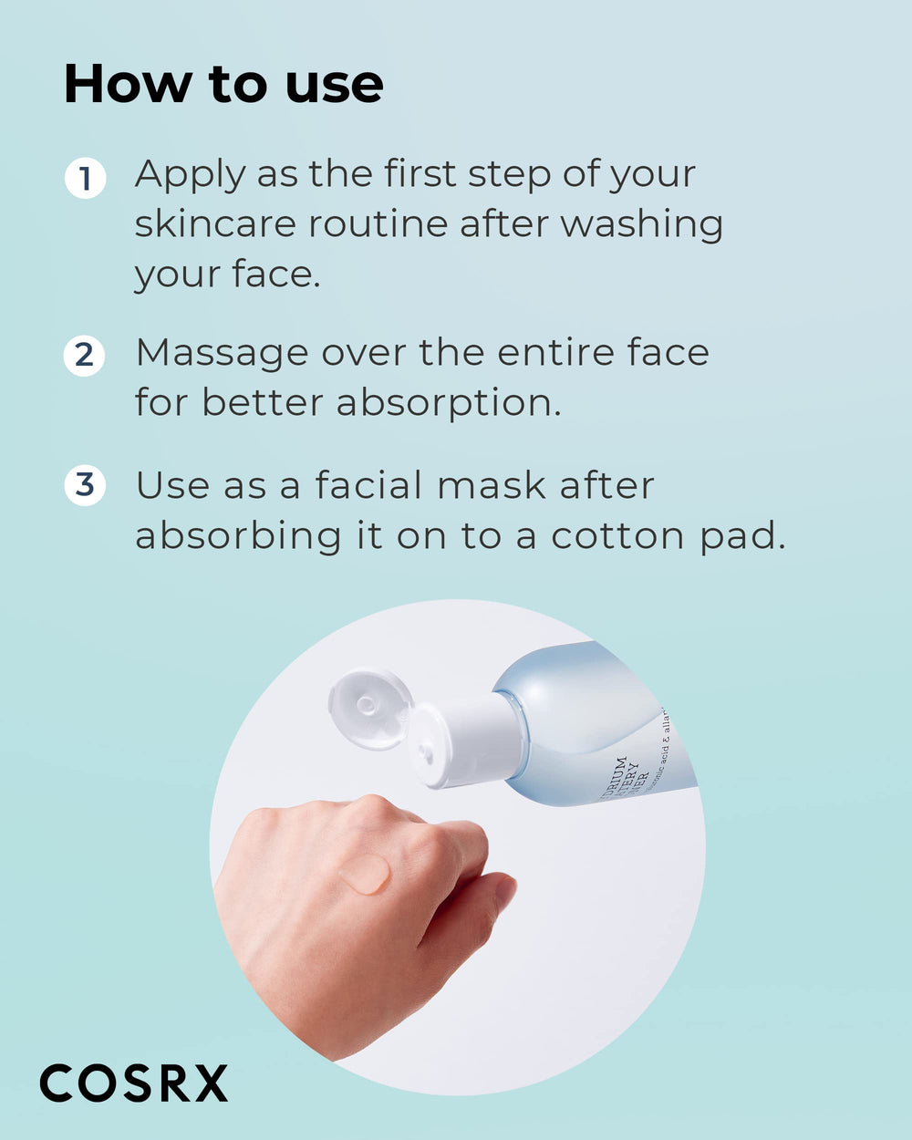 COSRX Hydrium Watery Toner on counter—preps skin after cleansing for better absorption