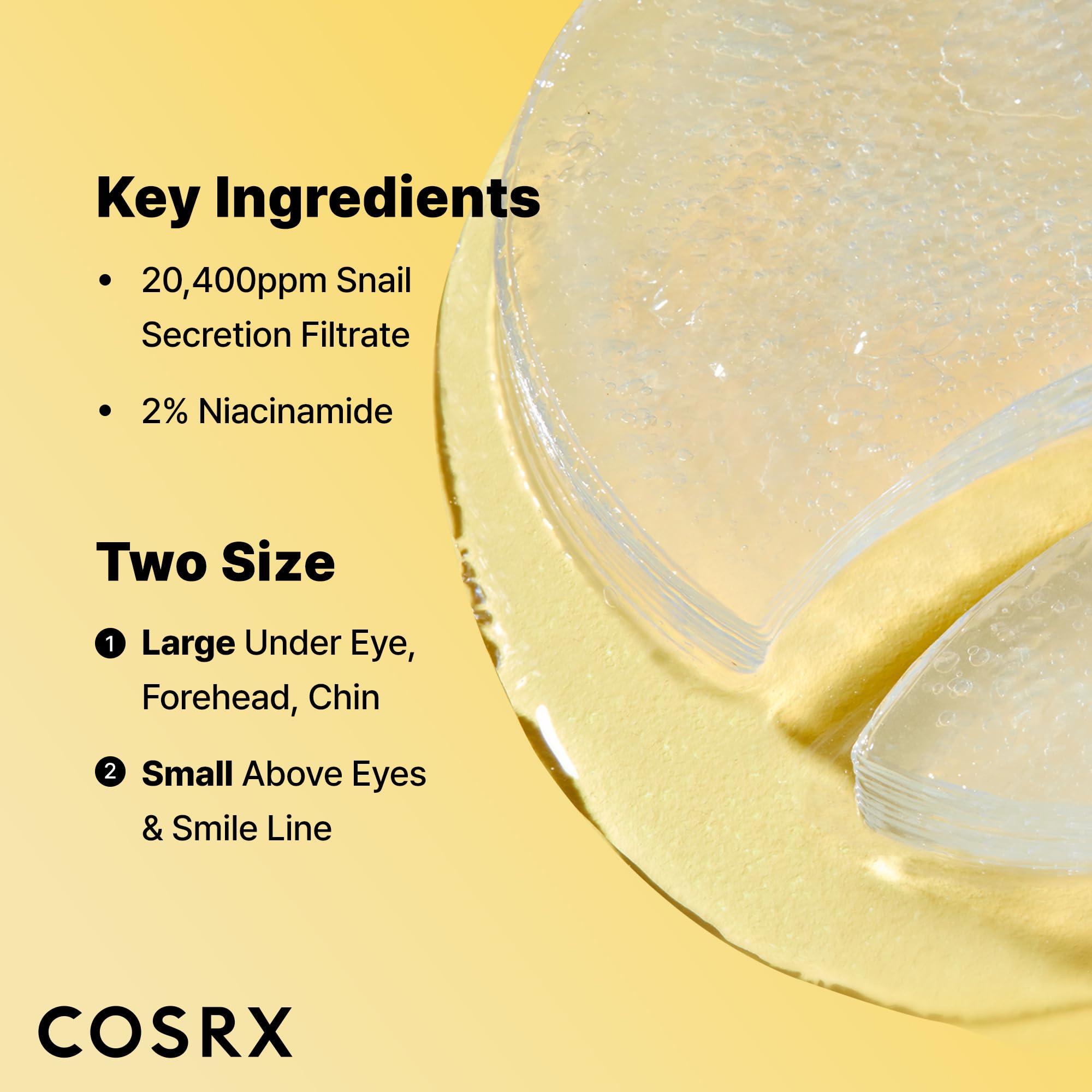 COSRX Hydrogel texture close-up shows cooling, refreshing patching experience.
