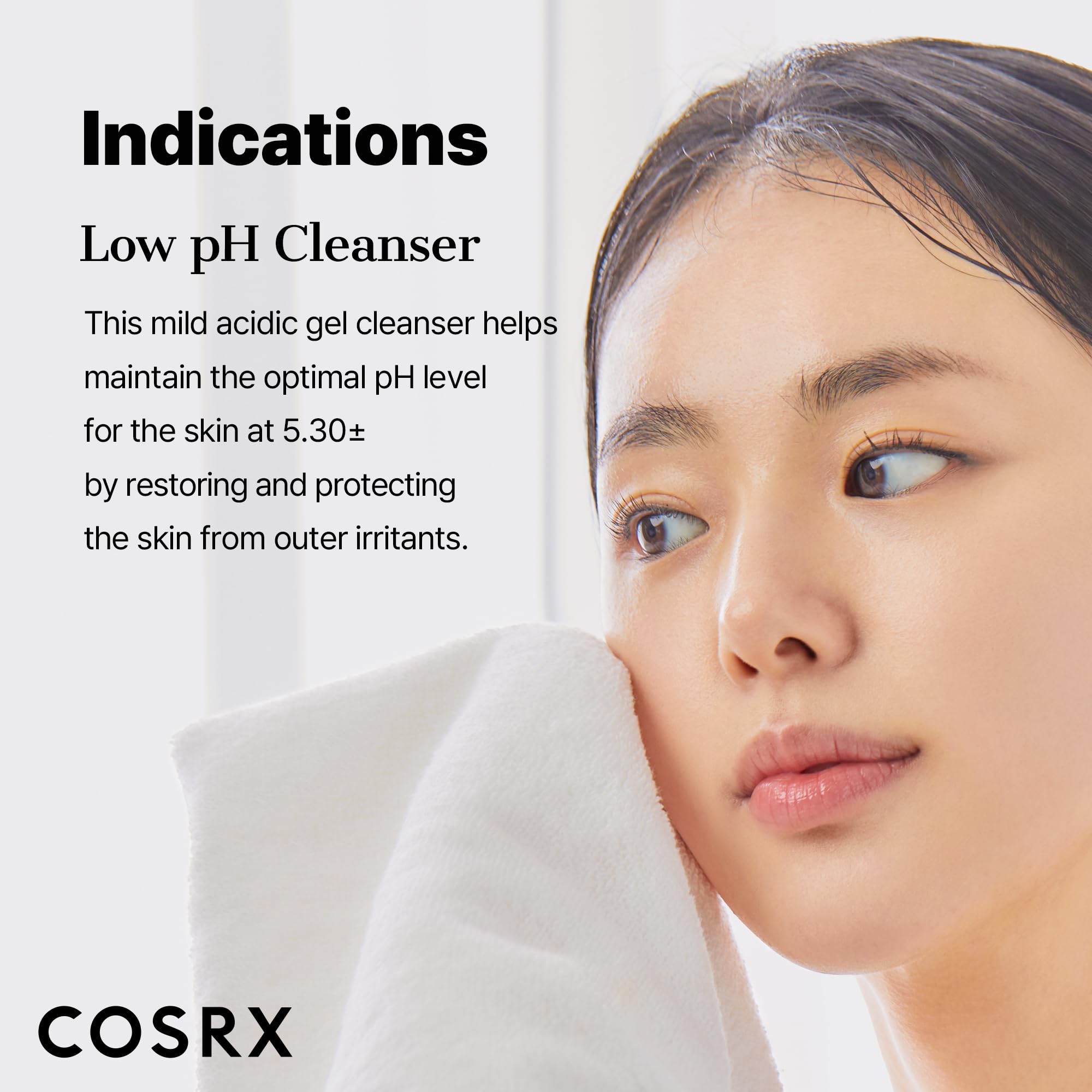 COSRX Natural pH balance close-up illustrating skin-friendly balance.