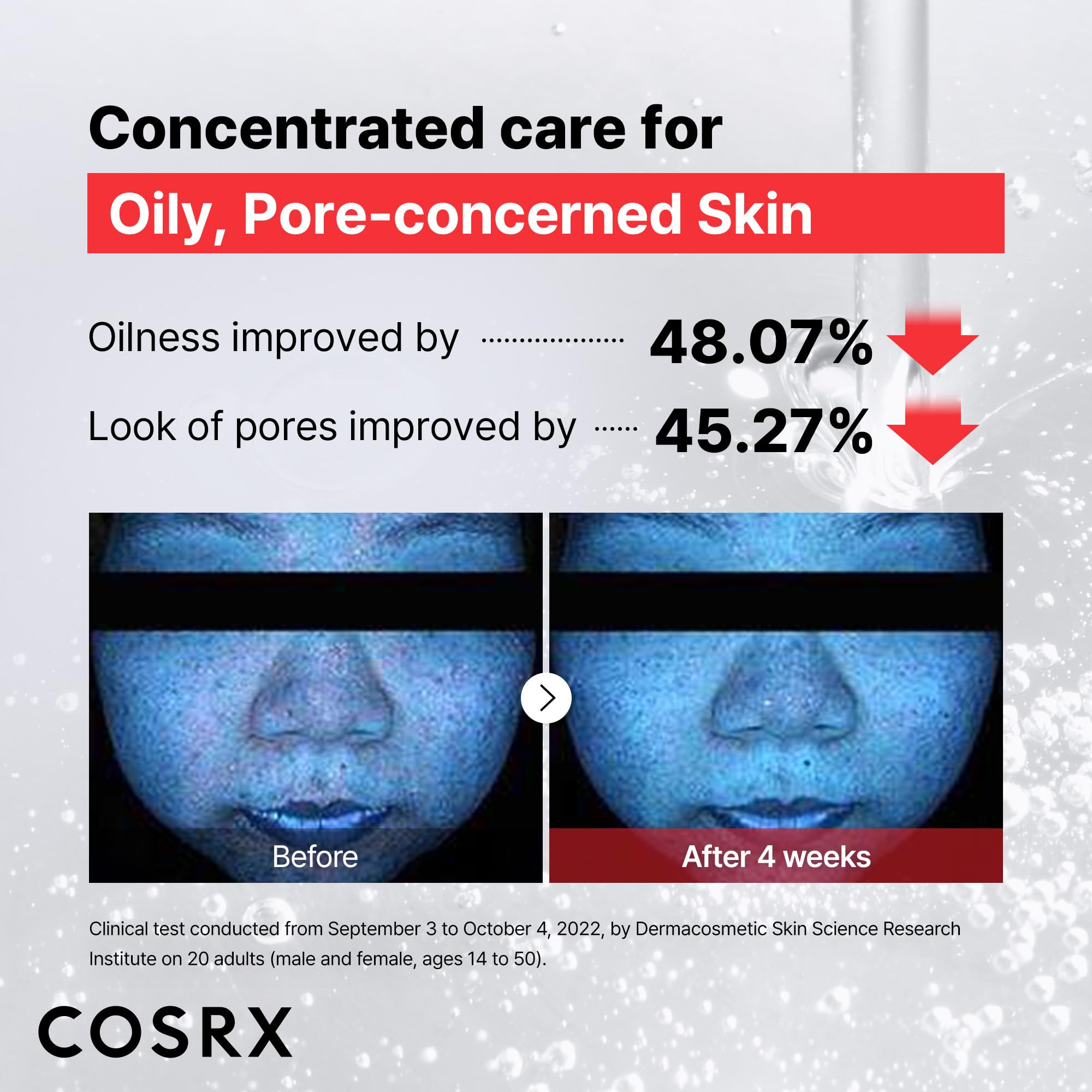Applying COSRX serum suggests a gentle skincare ritual