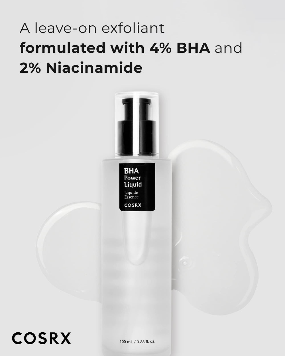 COSRX Niacinamide toner on a cotton pad ready for gentle exfoliation and clearer pores.