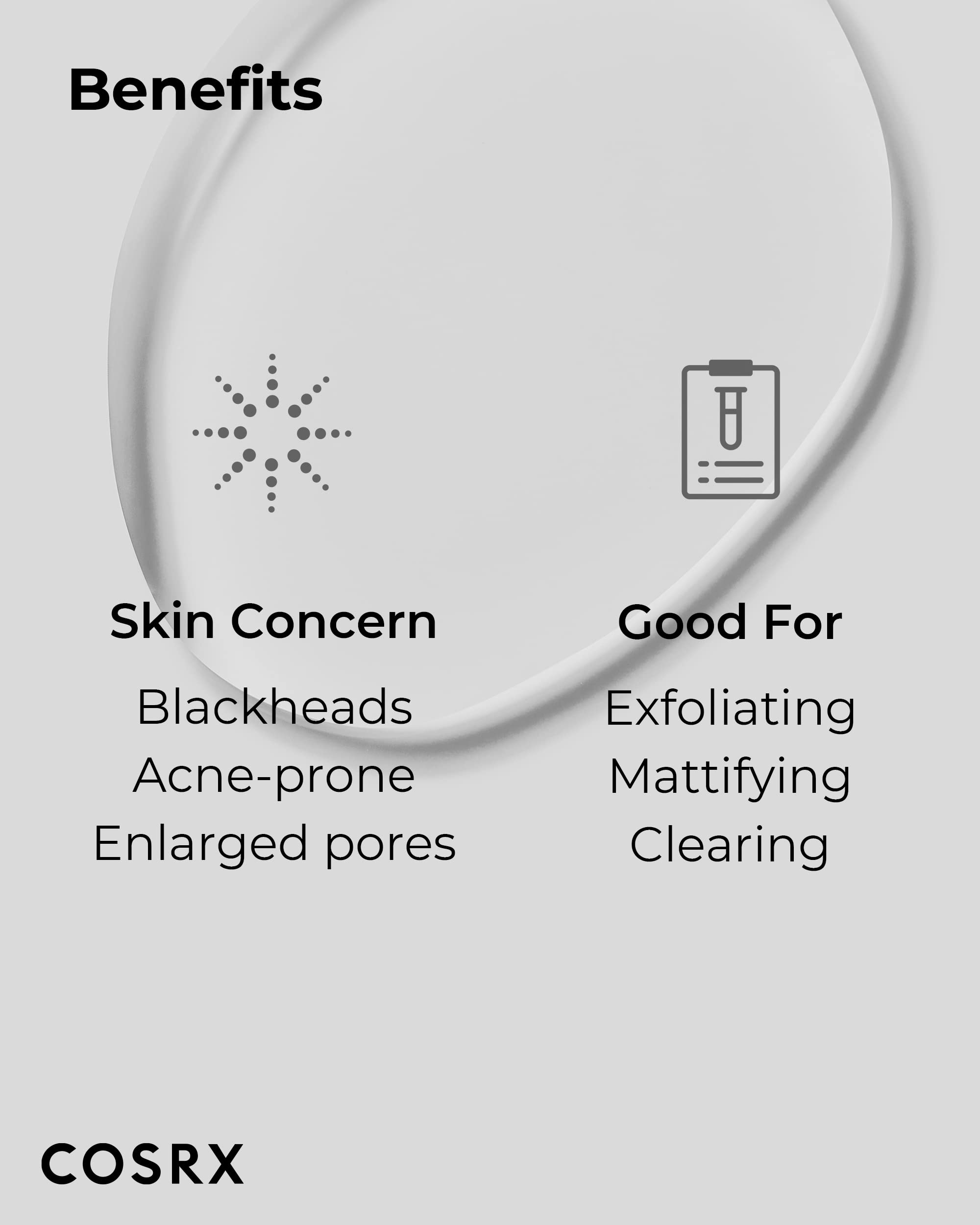 COSRX Niacinamide toner close-up shows refined pores after use.