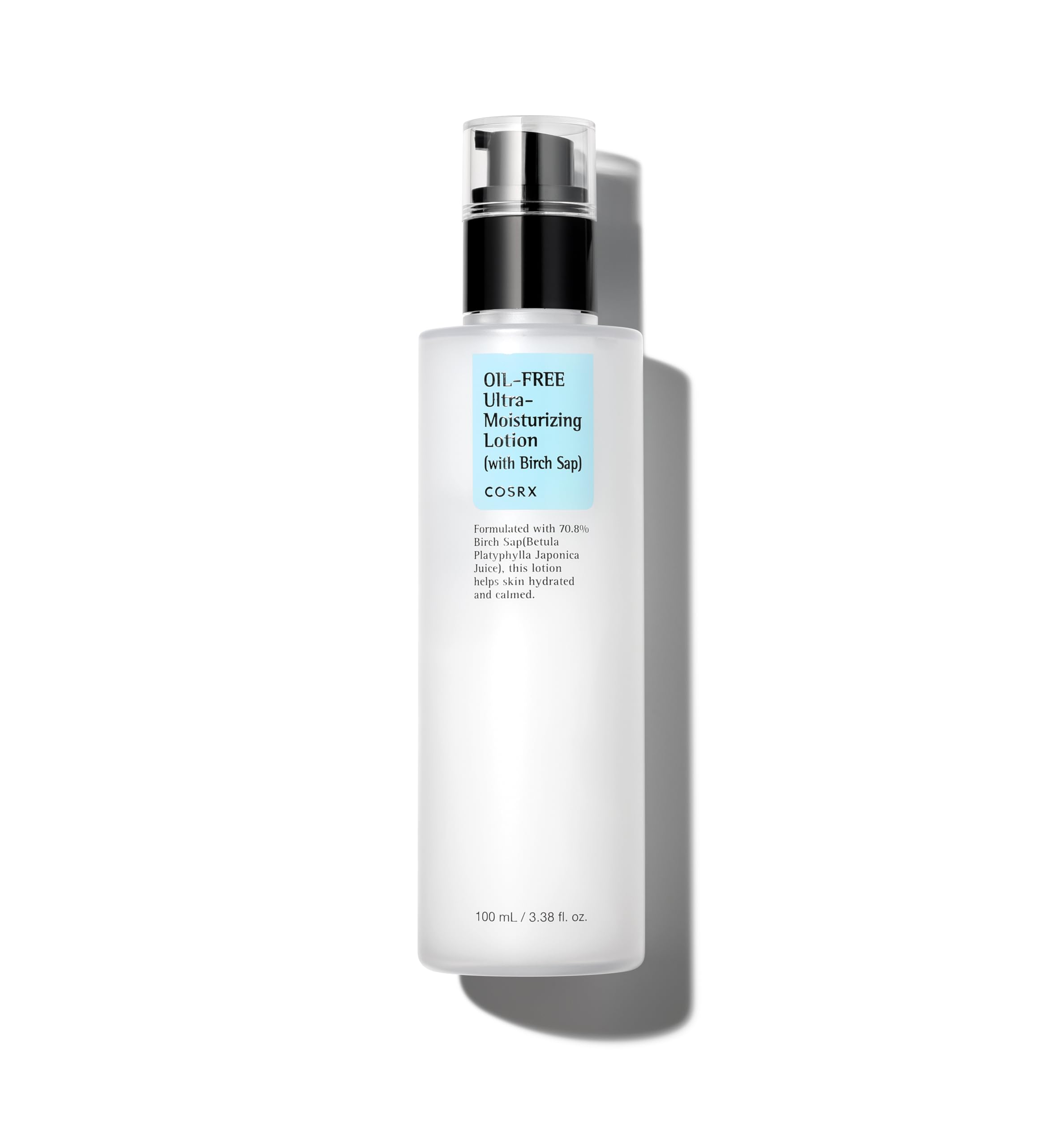 COSRX Oil Free Lotion birch sap bottle—lightweight hydration for all skin types.