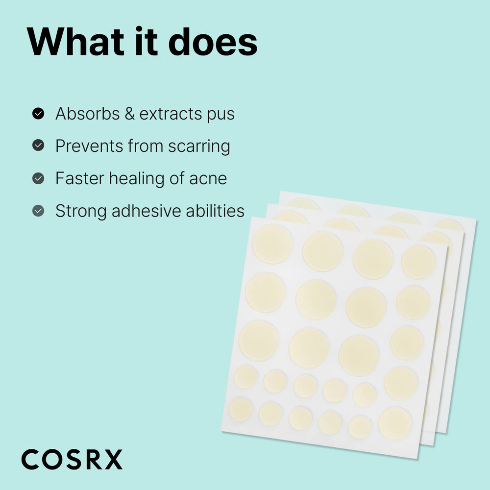 COSRX patch adheres firmly for easy overnight use.